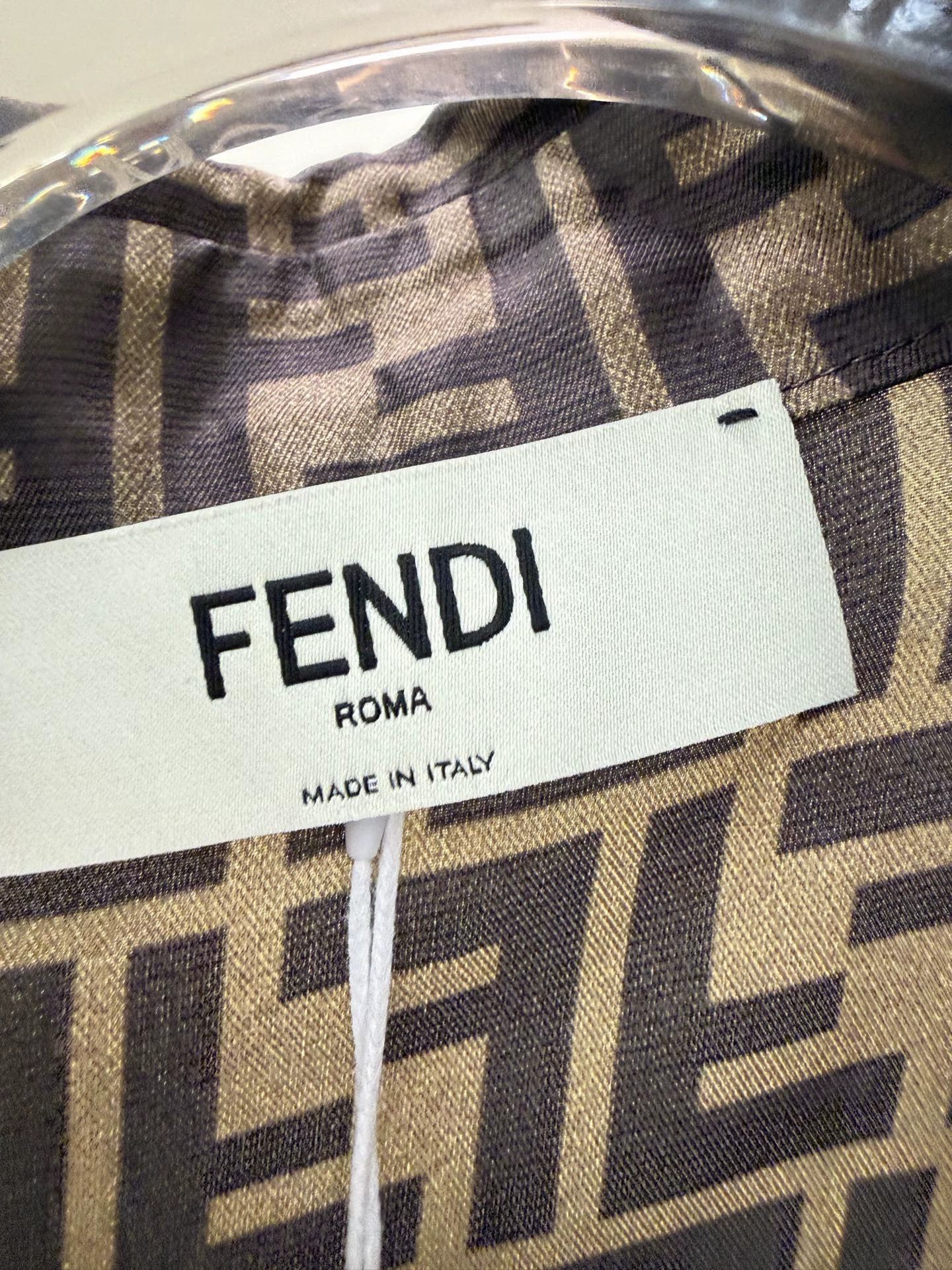 Fendi Fendi Brown All Over Logo Silk Shirt Size 38 Size XS / US 0-2 / IT 36-38 - 3 Thumbnail