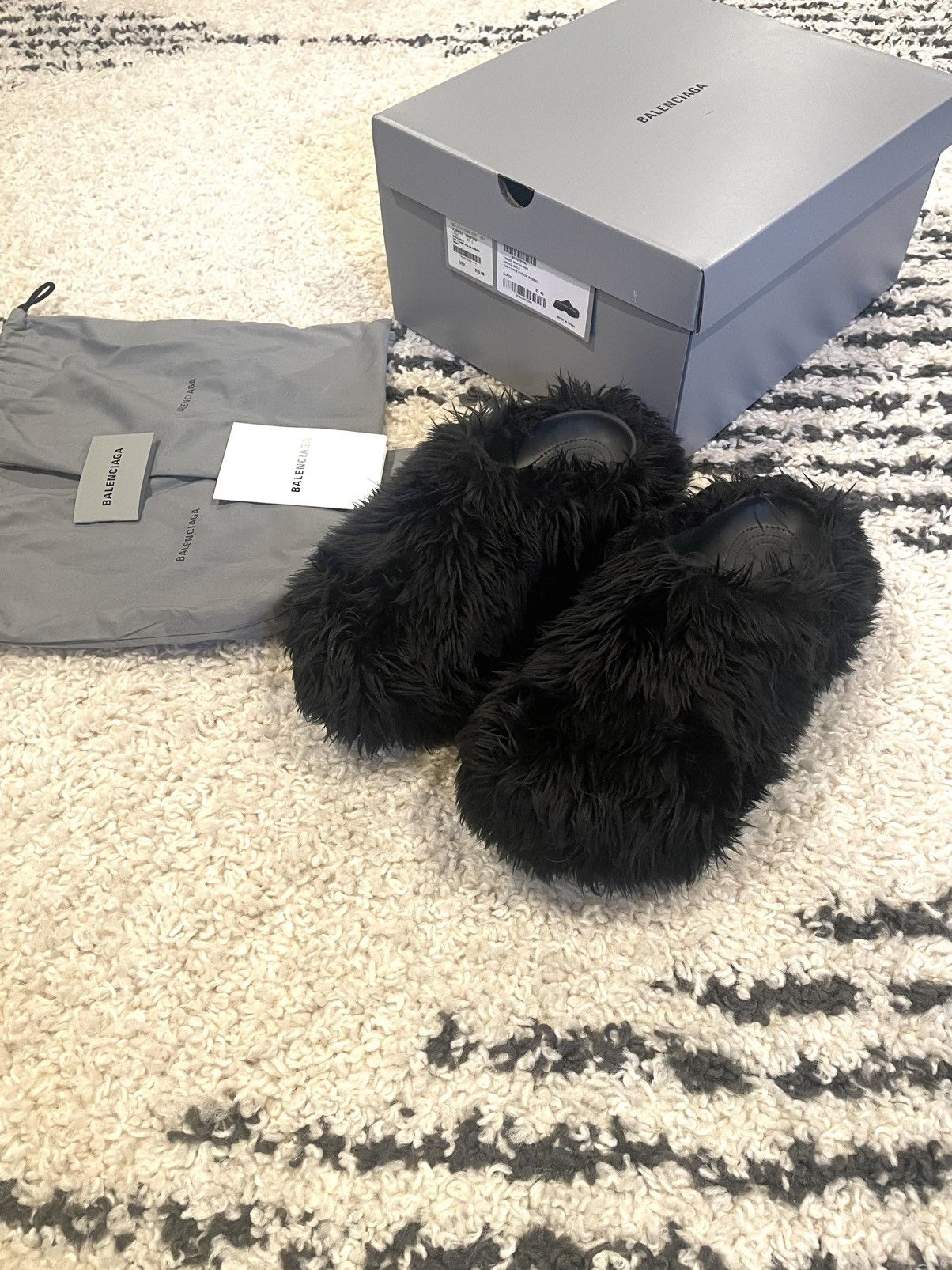 Balenciaga Balenciaga Crocs Faux Fur Mules | Grailed