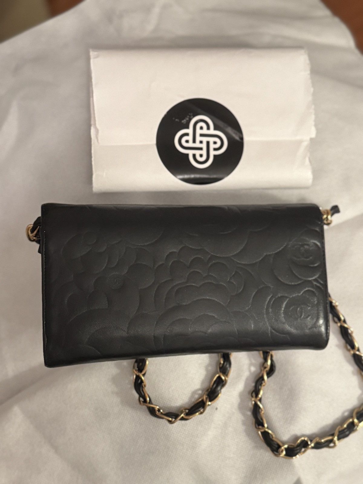 Chanel Authentic Chanel camellia wallet in black lambskin leather Size ONE SIZE - 2 Thumbnail
