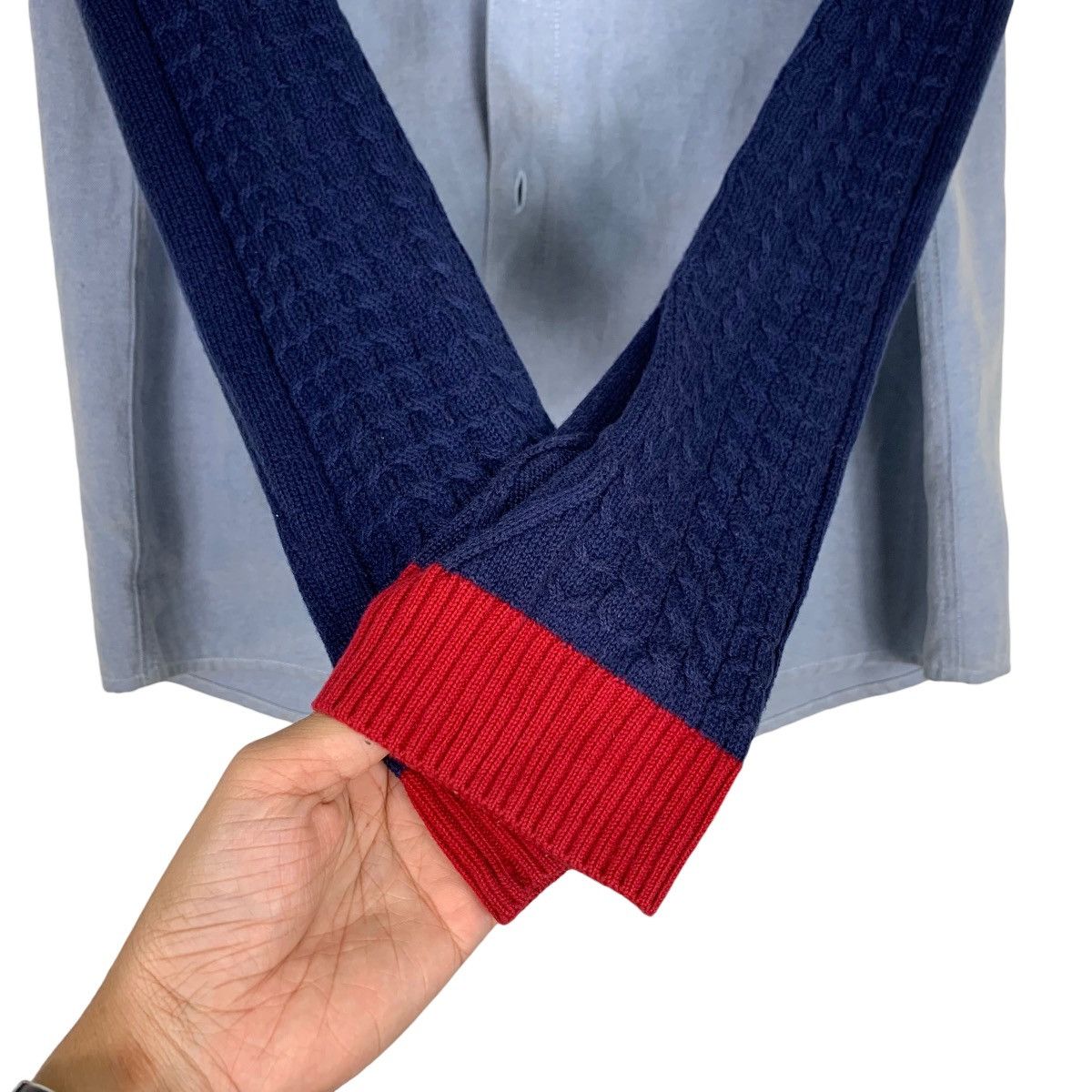 Japanese Brand Design Tshirts Store Graniph Knitted Sleeve Shirt #0089-C6 Size US L / EU 52-54 / 3 - 14 Thumbnail