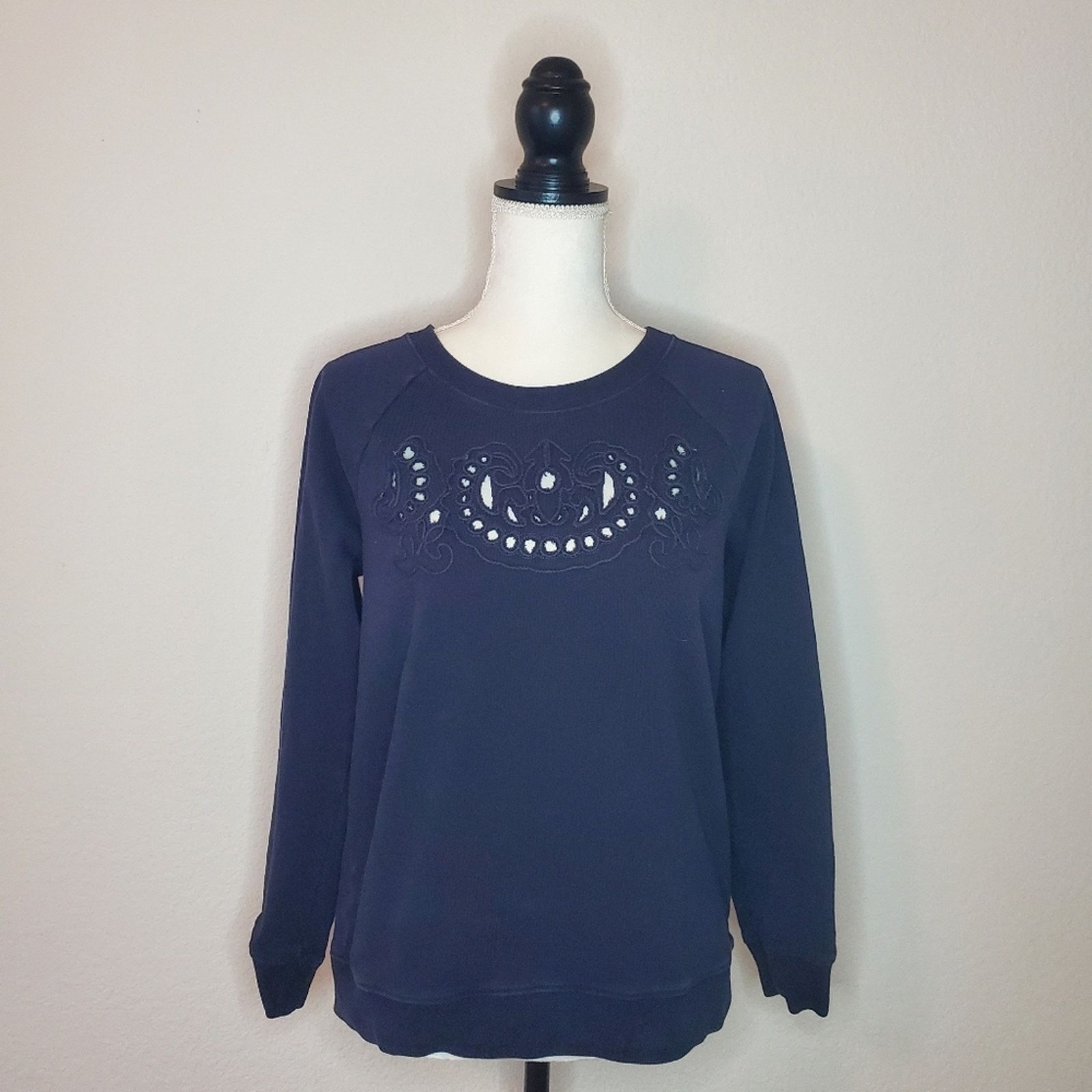 Madewell Madewell Navy Cutout Sweatshirt Medium Size M / US 6-8 / IT 42-44 - 1 Thumbnail