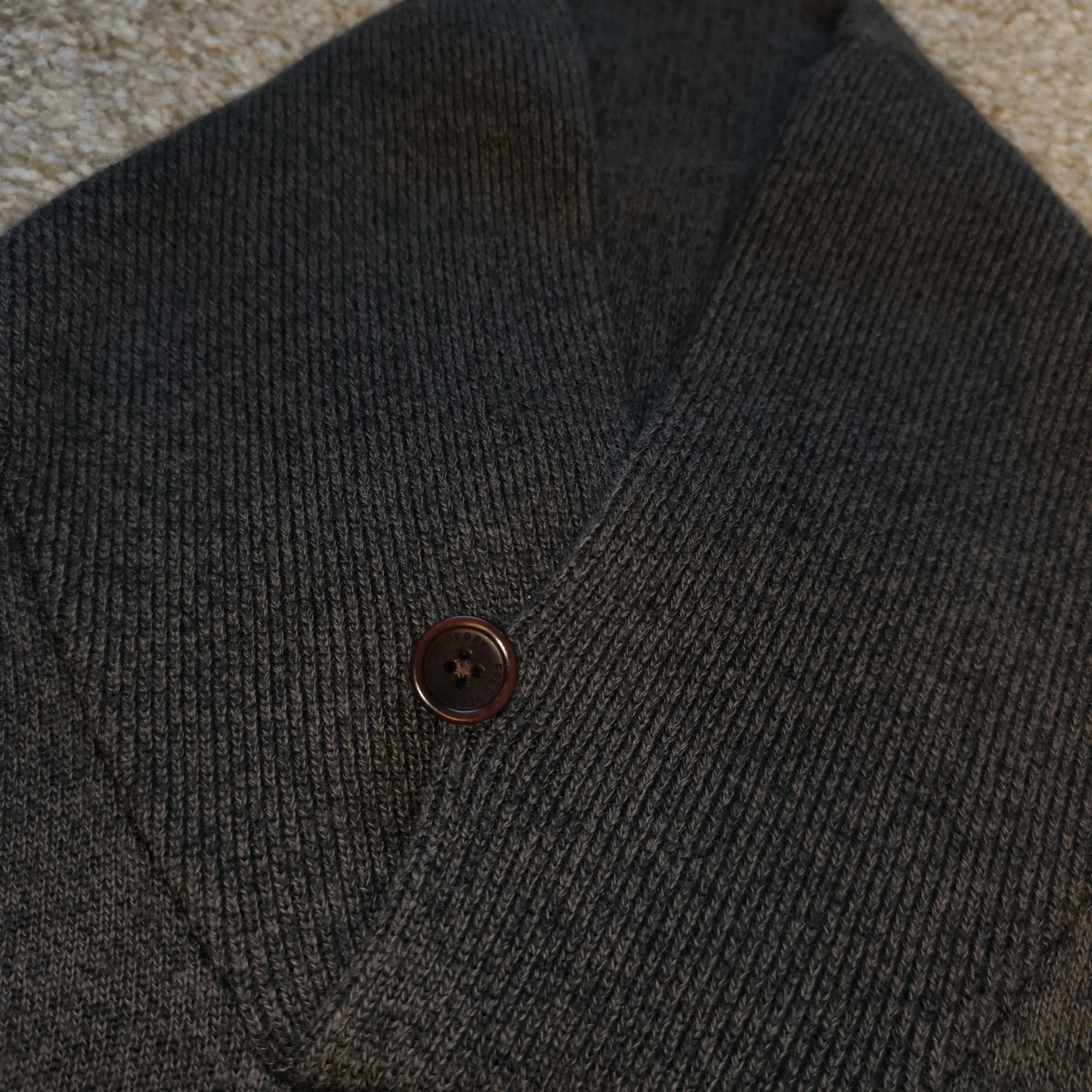 Fred Perry Fred Perry Merino Wool Shawl Neck Sweater Graphite Marl Size US S / EU 44-46 / 1 - 3 Thumbnail