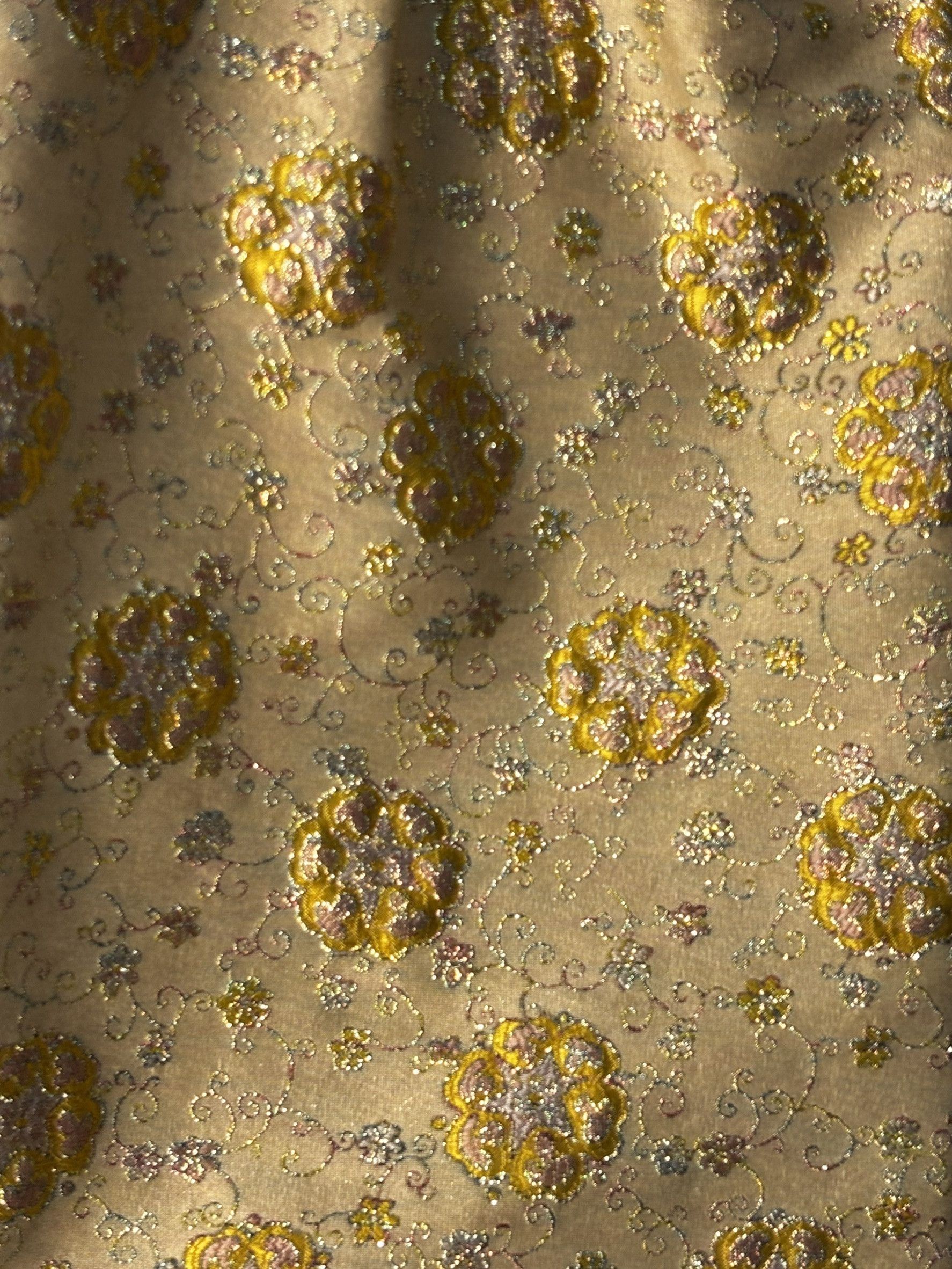 Prada Prada Gold Floral Brocade Skirt Size 26" / US 2 / IT 38 - 3 Thumbnail