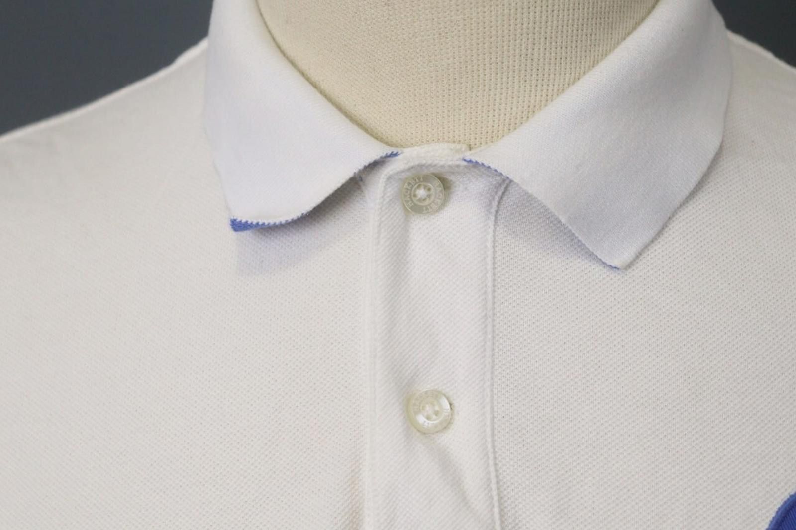 Designer Hackett London White Cotton Logo Popover Polo Shirt Size XL Size US XL / EU 56 / 4 - 6 Thumbnail