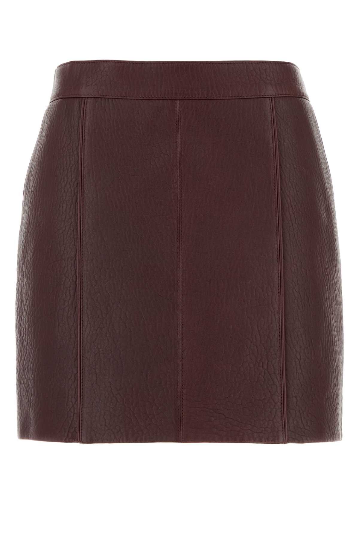 Chloe Grape Leather Mini Skirt Size 30" / US 8 / IT 44 - 1 Thumbnail
