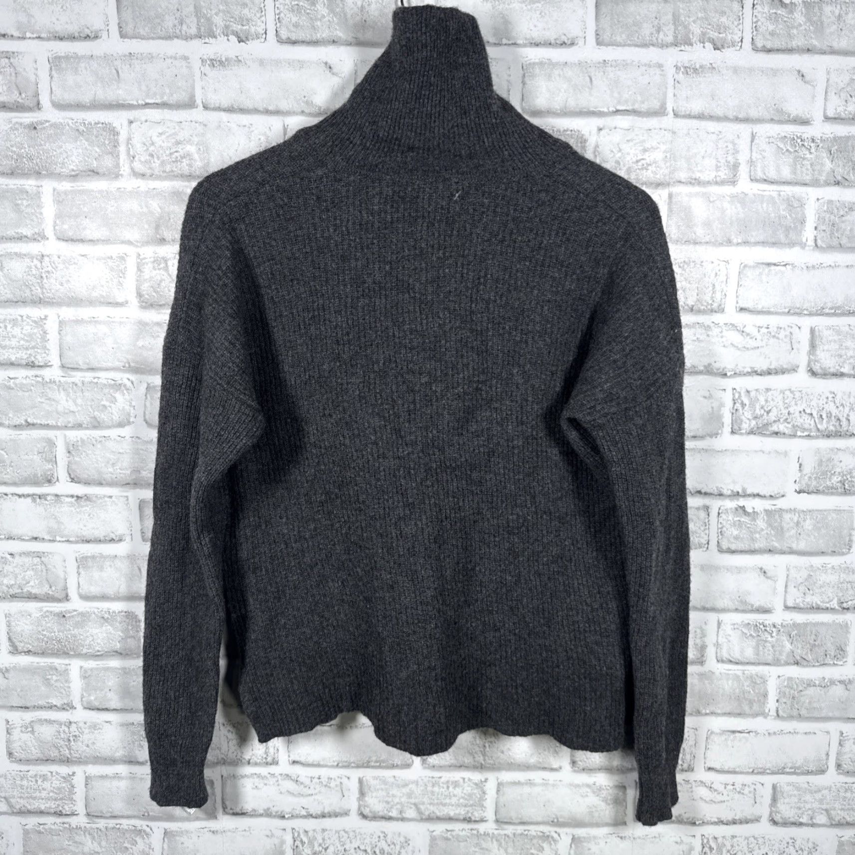 Madewell VINTAGE Madewell Gray Half Zip Turtle Neck Sweater Womens Size S Size S / US 4 / IT 40 - 4 Thumbnail
