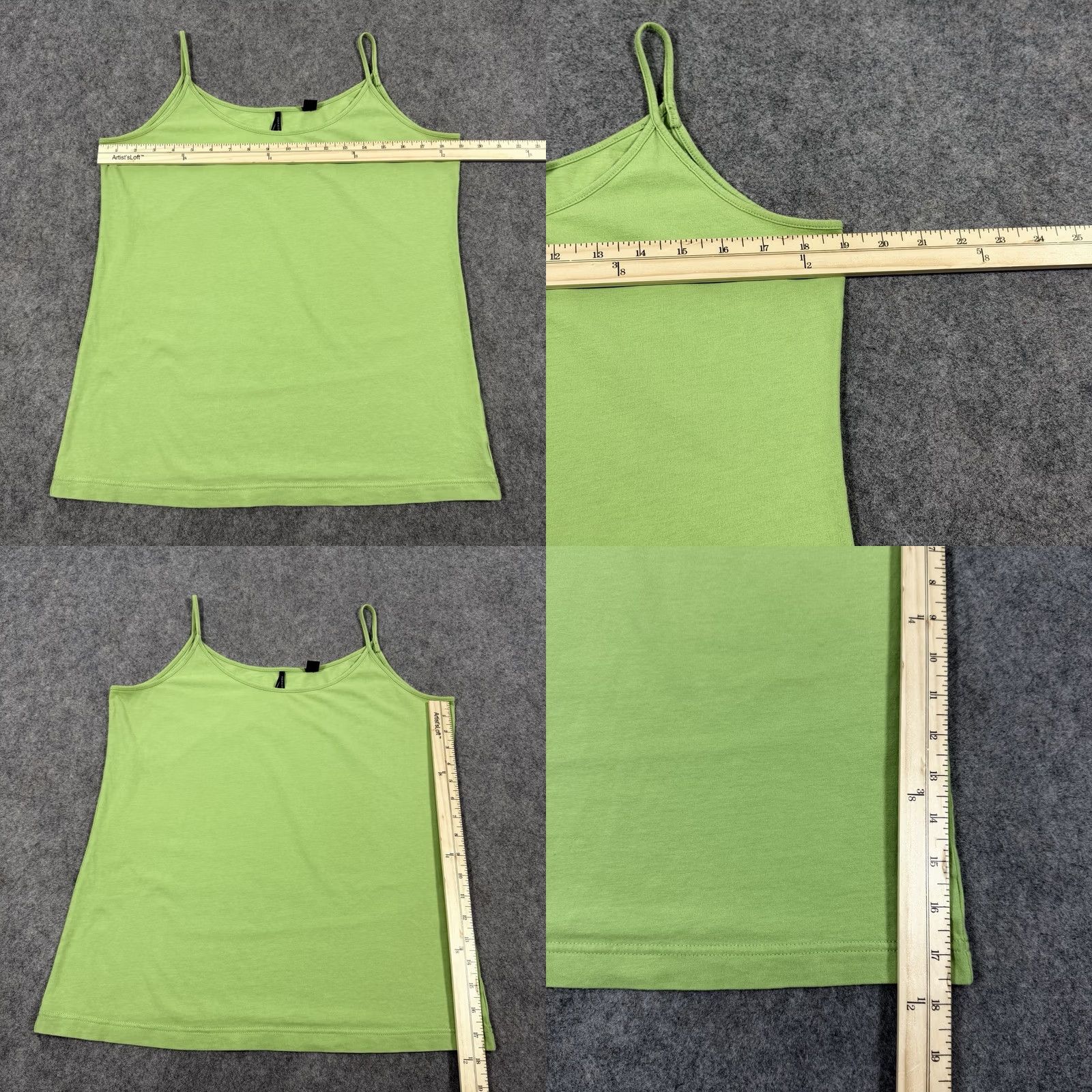 CO Isda & Co Tank Top Camisole Women's Size Large Neon Green Casual Sleeveless Size L / US 10 / IT 46 - 8 Thumbnail