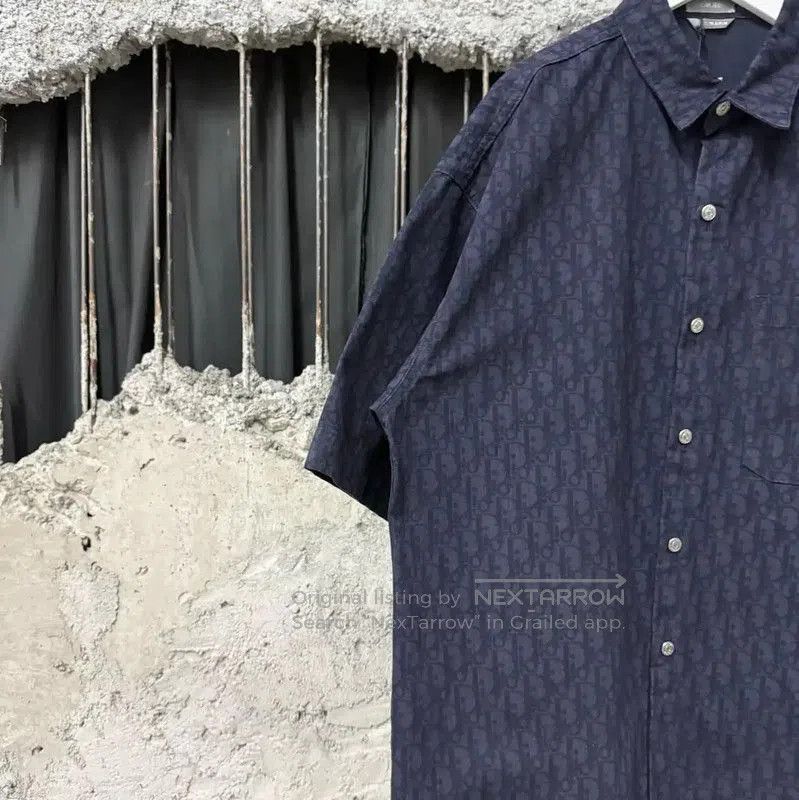 Dior Dior Summer Navy Short Sleeve Shirt . Size US M / EU 48-50 / 2 - 3 Thumbnail