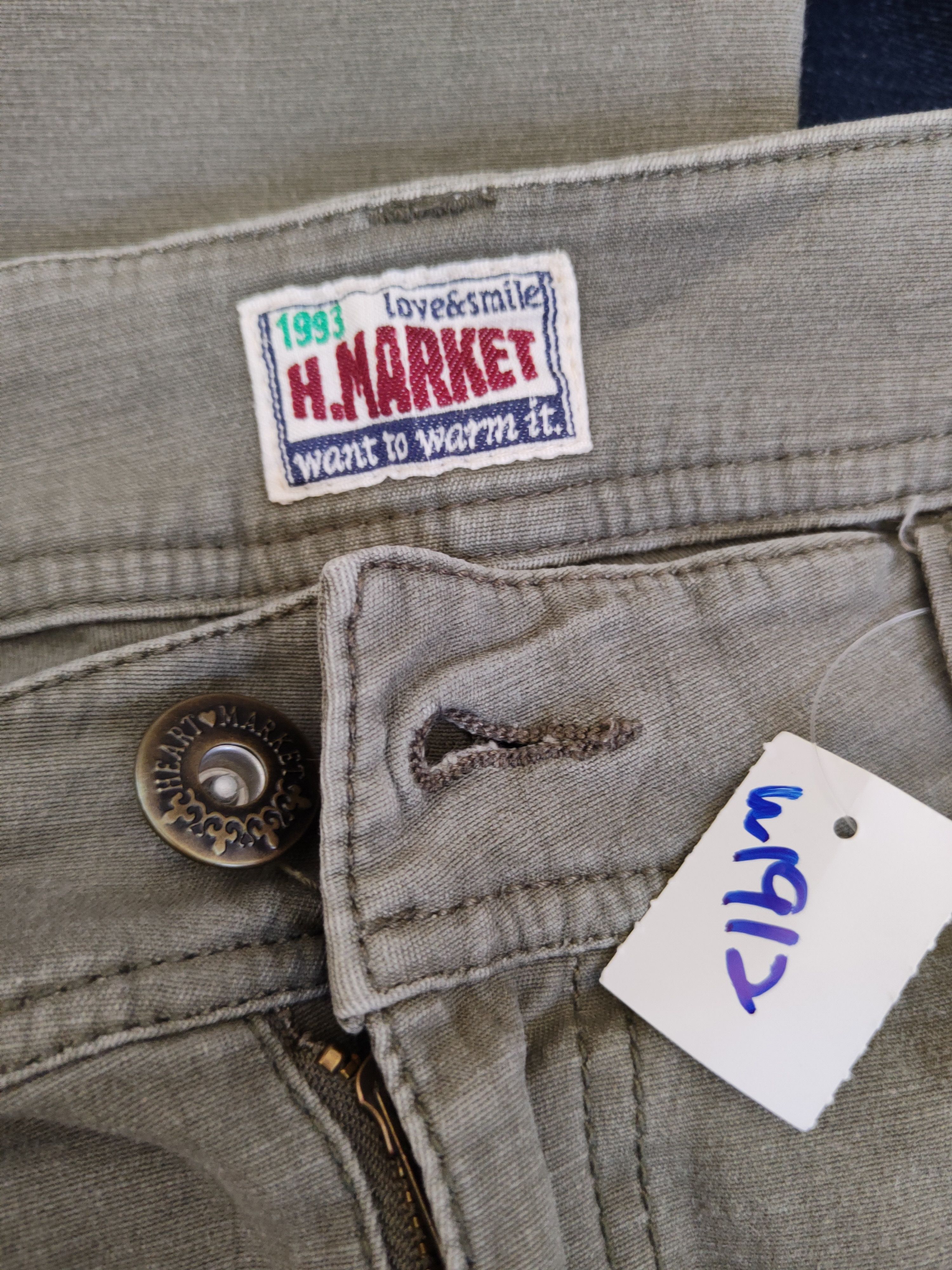 Japanese Brand H.Market Green Faded Multipocket Tactical Cargo Pants #W1912 Size US 32 / EU 48 - 13 Thumbnail