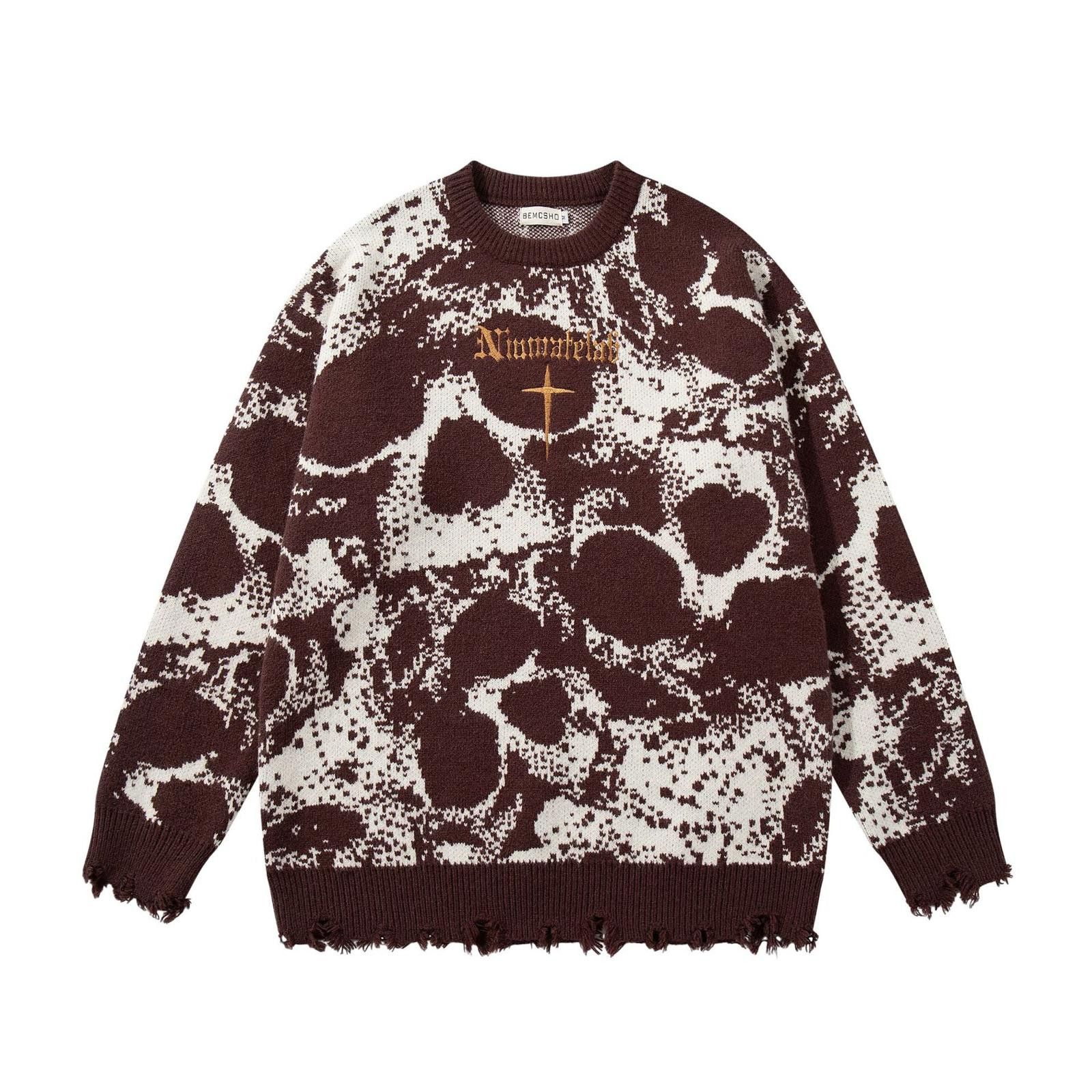 Japanese Brand Dark Skull Destroyed Knit Sweater Size US M / EU 48-50 / 2 - 1 Thumbnail