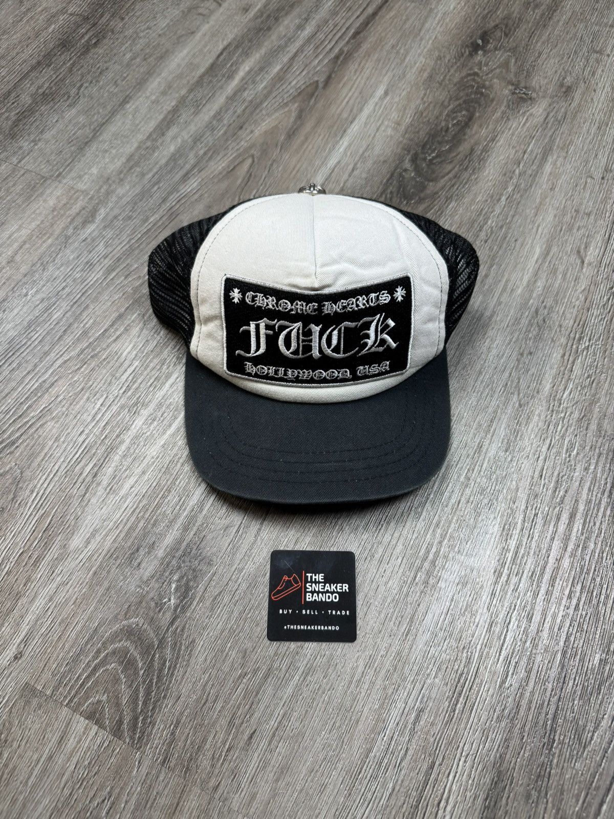 Chrome Hearts Chrome Hearts F*CK Hollywood Trucker Hat Black/White Size ONE SIZE - 1 Thumbnail