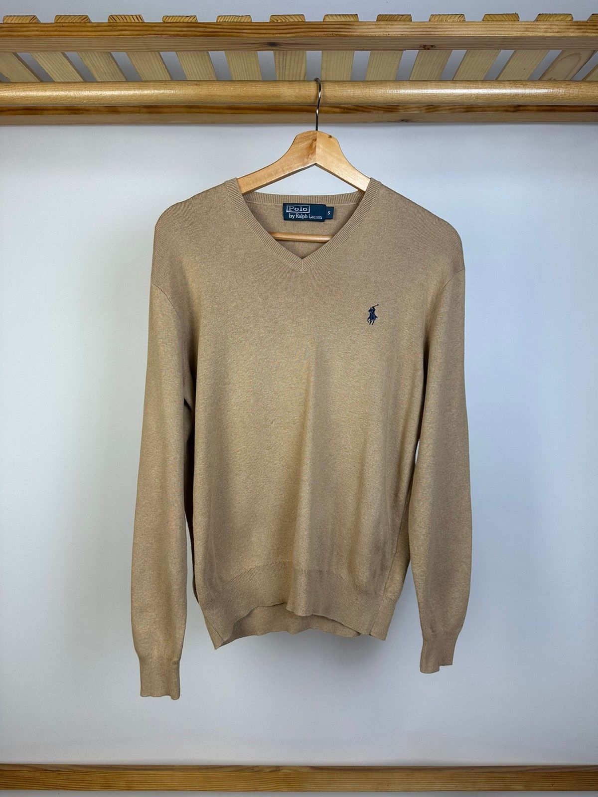 Pre-owned Cardigan X Polo Ralph Lauren Polo Ralph Laurent Vintage Cardigan Sweater Vneck Knit Rrl In Beige