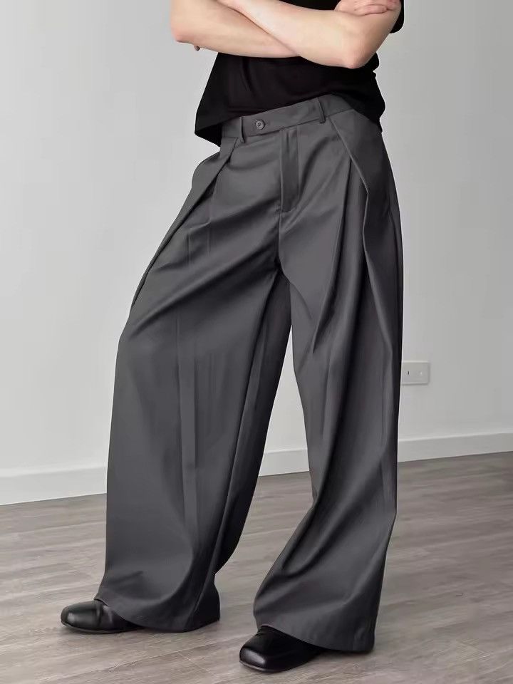 Vintage Wide Leg Dress Pants, Pleated Formal Trousers Size US 30 / EU 46 - 11 Thumbnail
