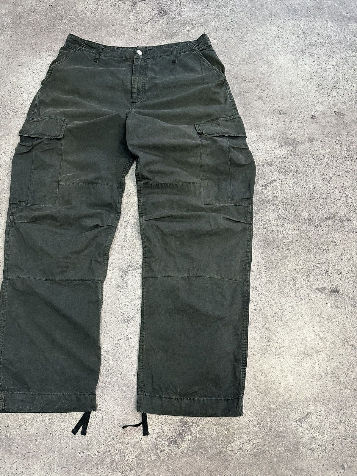 Carhartt Vintage Carhartt Cargo Distressed Pants Faded Gray Y2K Size US 33 - 4 Thumbnail