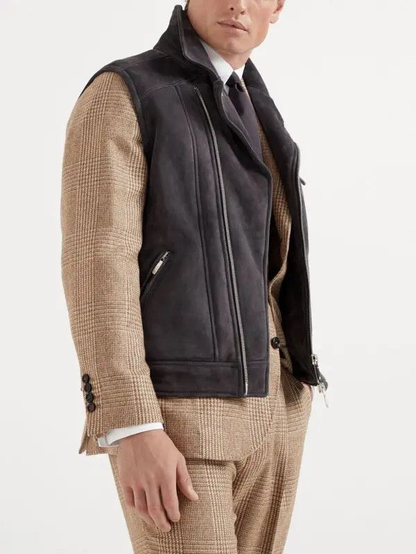 Brunello Cucinelli o1w1db101025 Vest in Gray Size US XXL / EU 58 / 5 - 3 Thumbnail