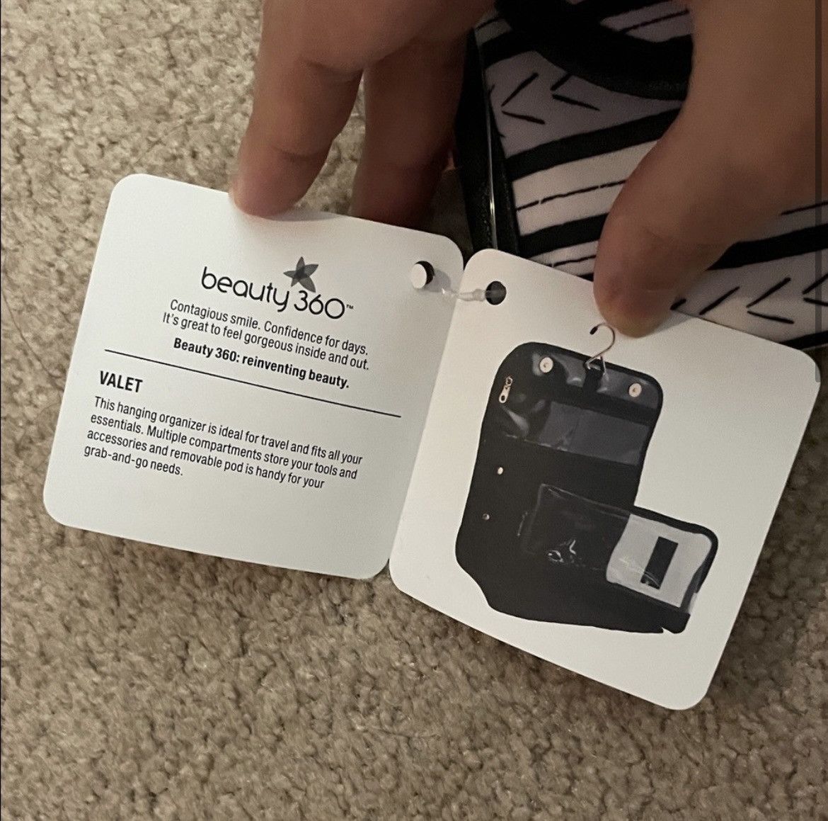 Other Black and White Striped Travel Valet Size ONE SIZE - 3 Thumbnail