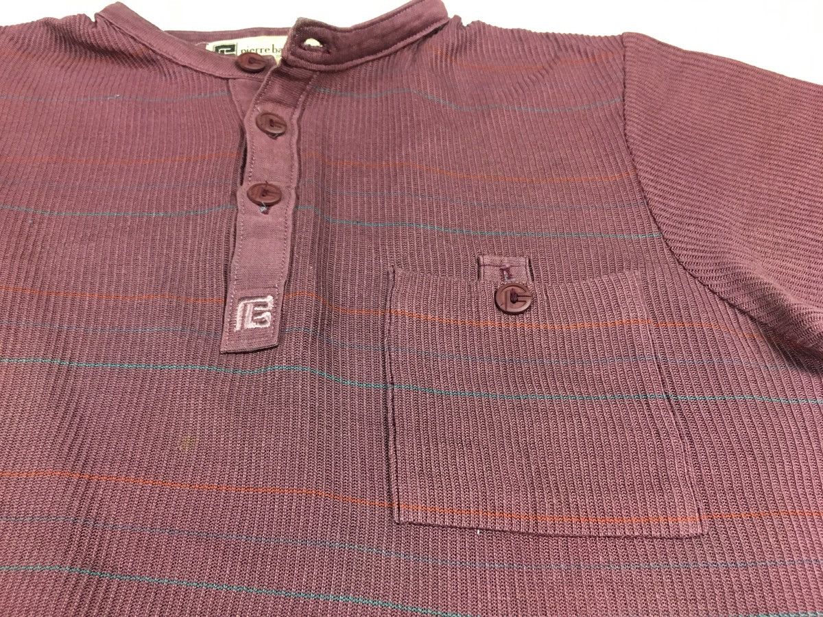 Pierre Balmain × Vintage Pierre Balmain Paris Tokyo Corduroy Henley Neck Tee T-shirt Size US M / EU 48-50 / 2 - 3 Thumbnail