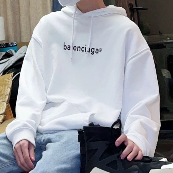 Balenciaga Balenciaga White Hooded Sweatshirt, Size M Size US M / EU 48-50 / 2 - 5 Thumbnail