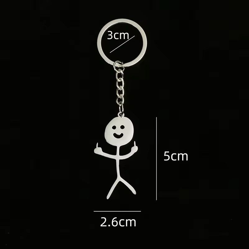 Other Funny Stickman Middle Finger Keychain Size ONE SIZE - 3 Thumbnail