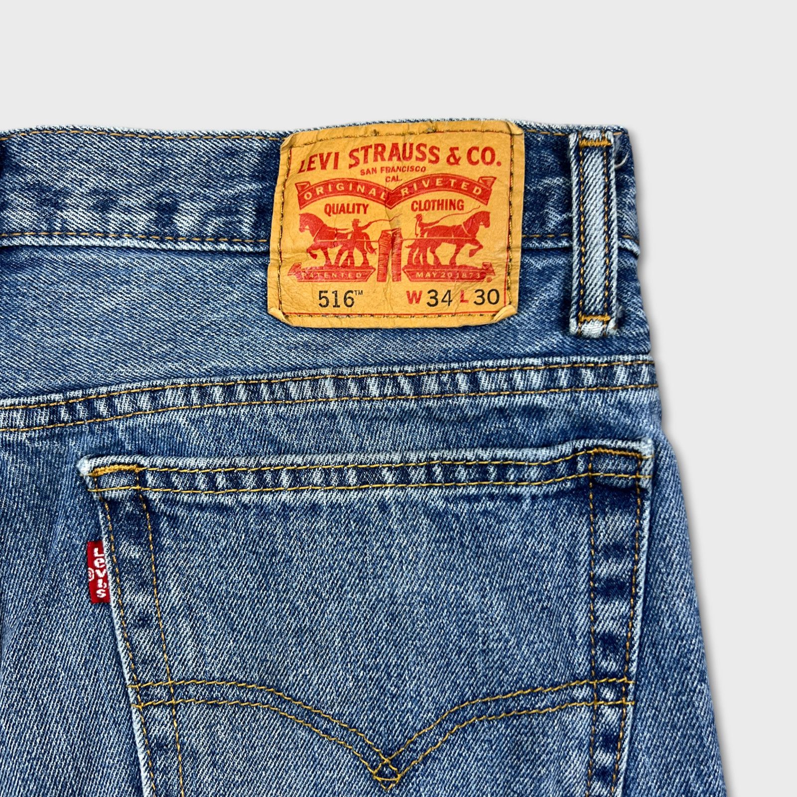 Levi's × Levi's Vintage Clothing × Vintage Levi's 516 Jeans 34x30 Slim Straight American Denim Pants Size US 34 / EU 50 - 8 Thumbnail
