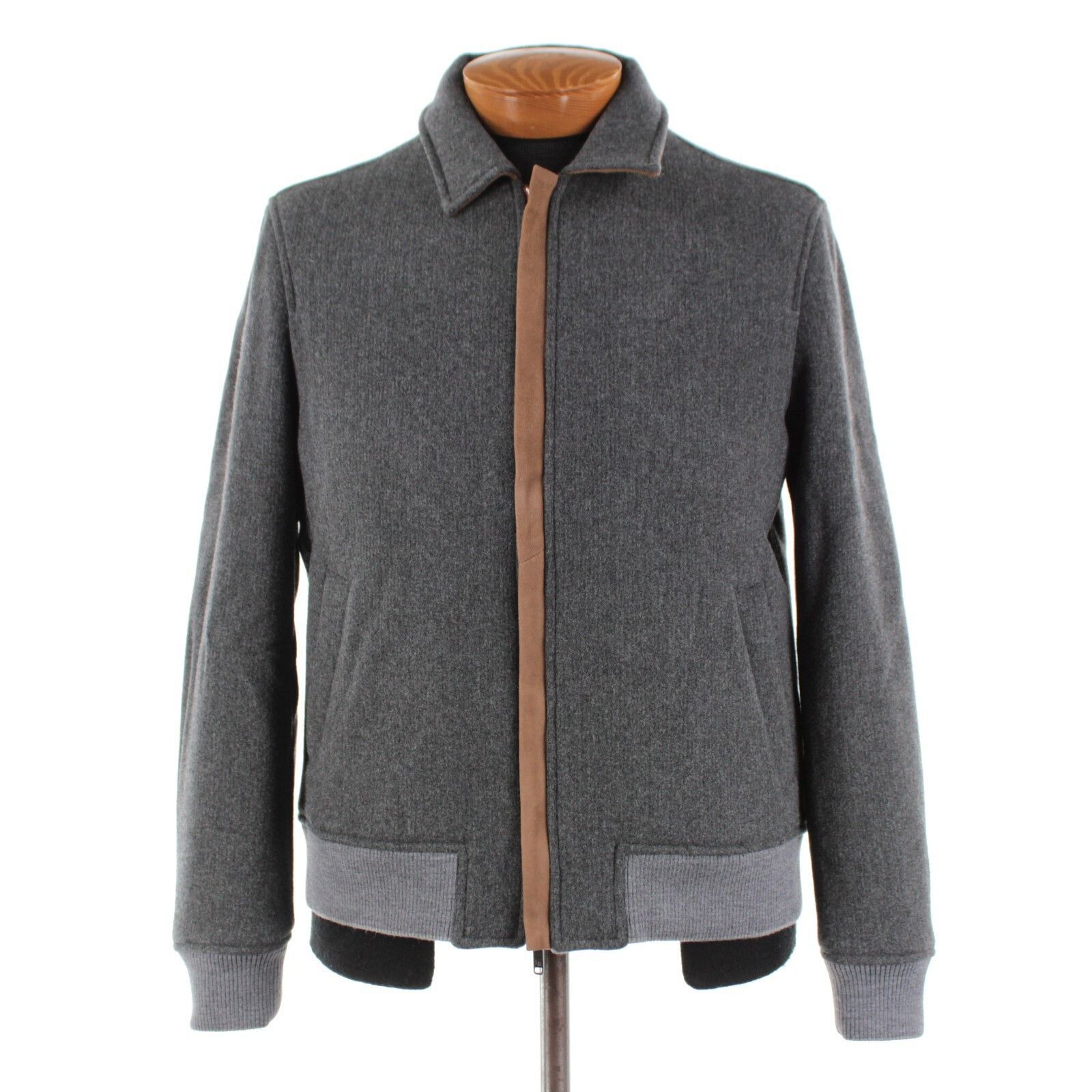Luciano Barbera Jacket Size M US In Gray Wool Blend