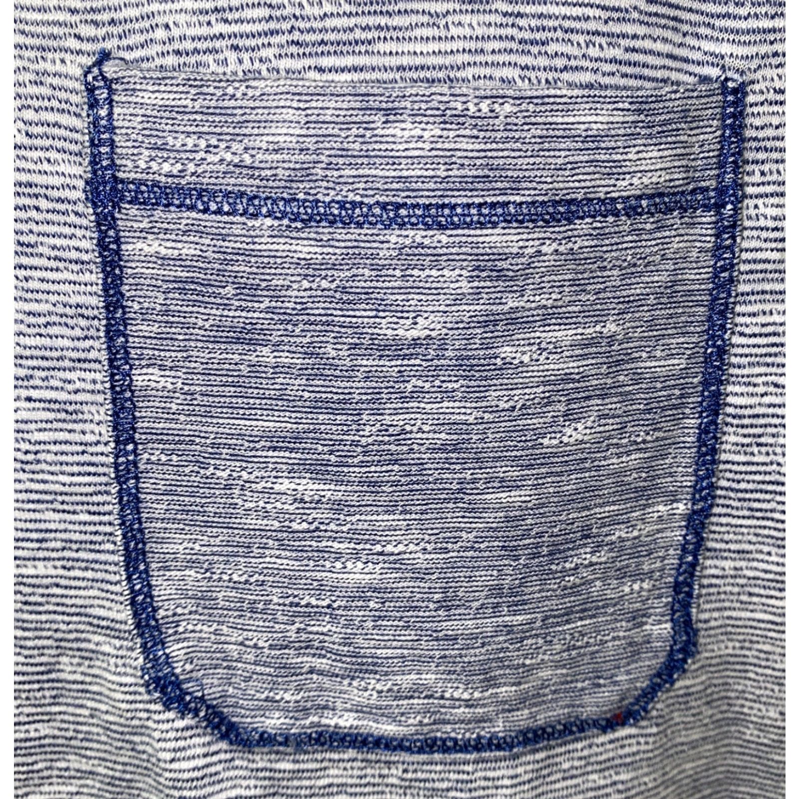 Vintage VINTAGE Rowm Mens T-Shirt Short Sleeve V-Neck Blue Striped Cotton Size XL Size US XL / EU 56 / 4 - 3 Thumbnail