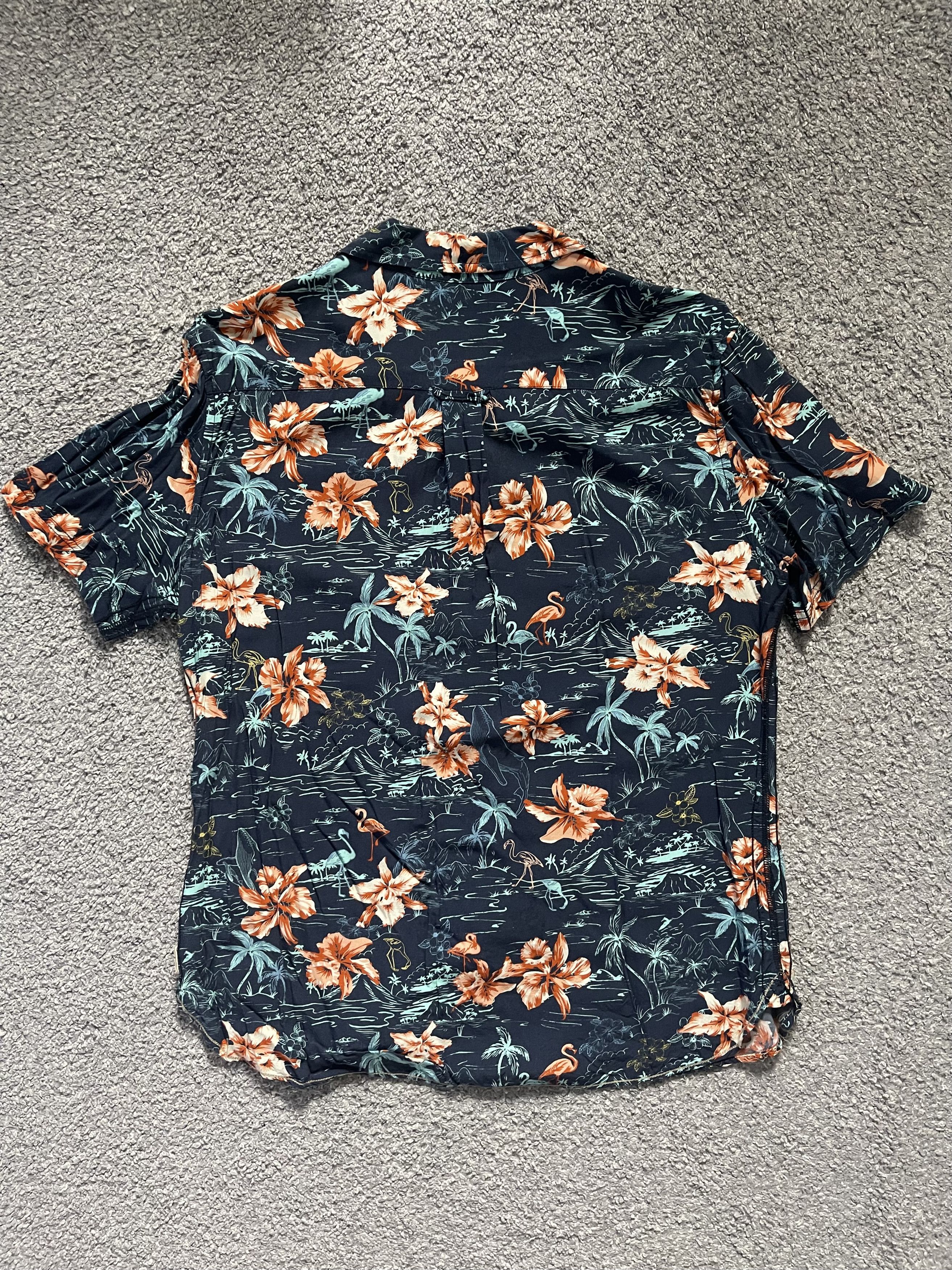 Vintage Vintage Floral Hawaiian Shirt - Blue (L) Size US L / EU 52-54 / 3 - 2 Thumbnail