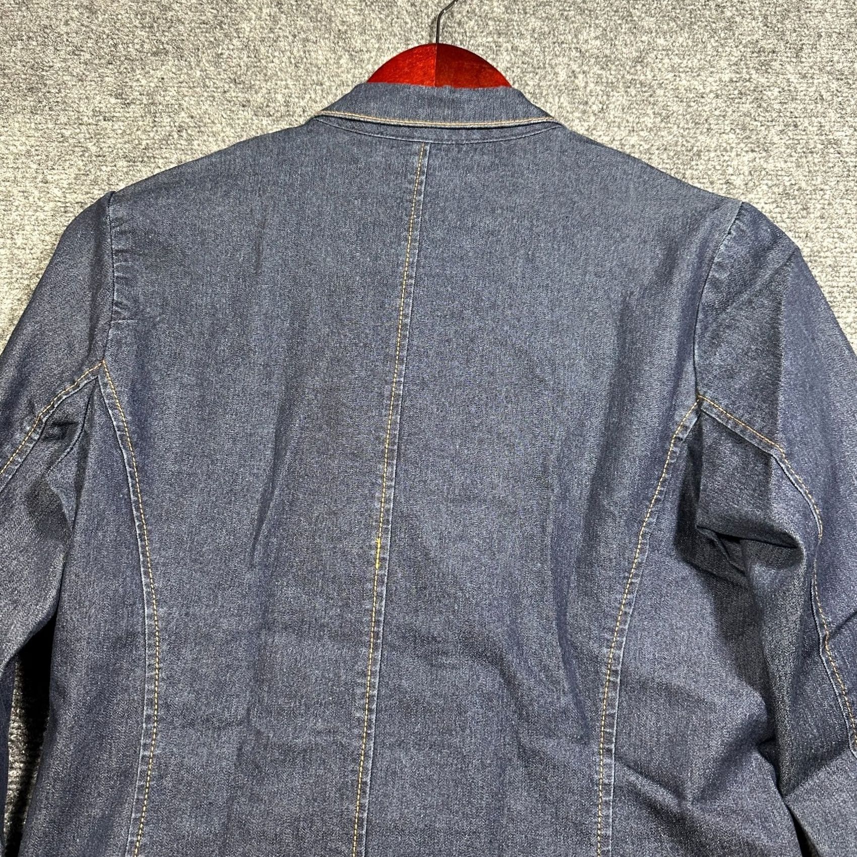Anthropologie VINTAGE Anthropologie Jacket Womens XS Blue Cotton Denim Pockets Regular Fit Button Closure Size 26" / US 2 / IT 38 - 7 Thumbnail