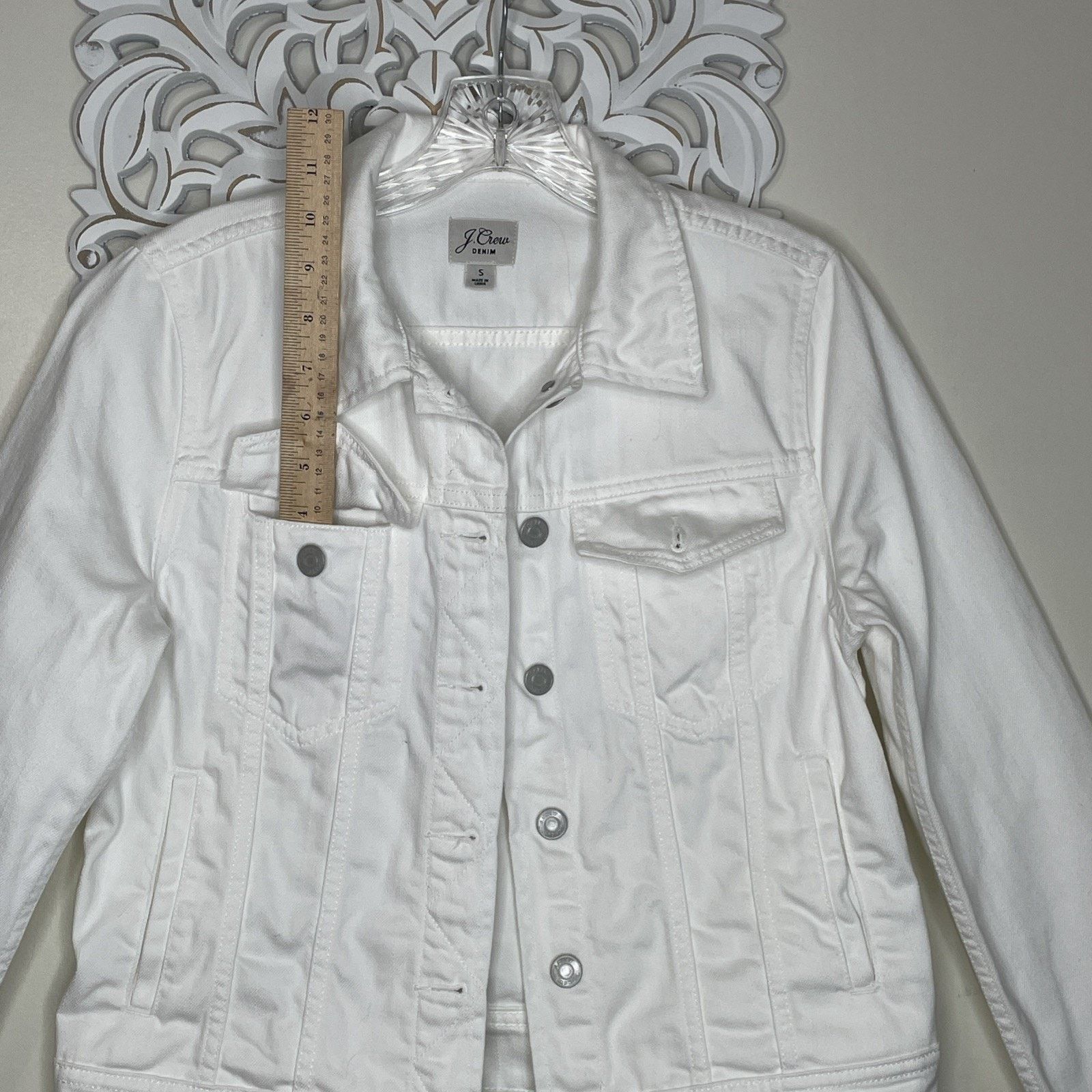 J.Crew J.CREW DENIM size S Jacket COTTON Long Sleeves WHITE Size S / US 4 / IT 40 - 8 Thumbnail