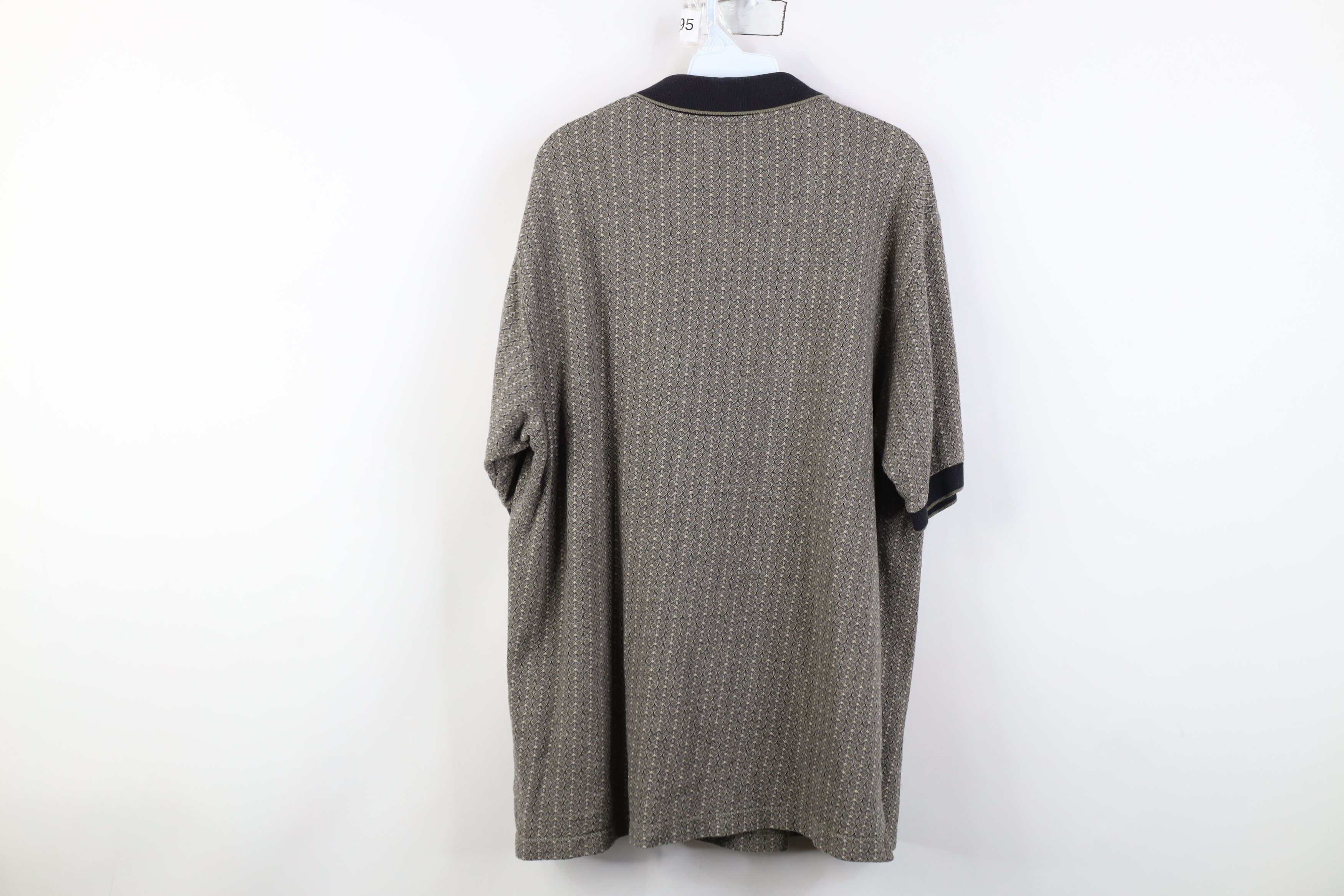Vintage Vintage 90s Streetwear Diamond Knit Collared Golf Polo Shirt Size US XL / EU 56 / 4 - 9 Thumbnail