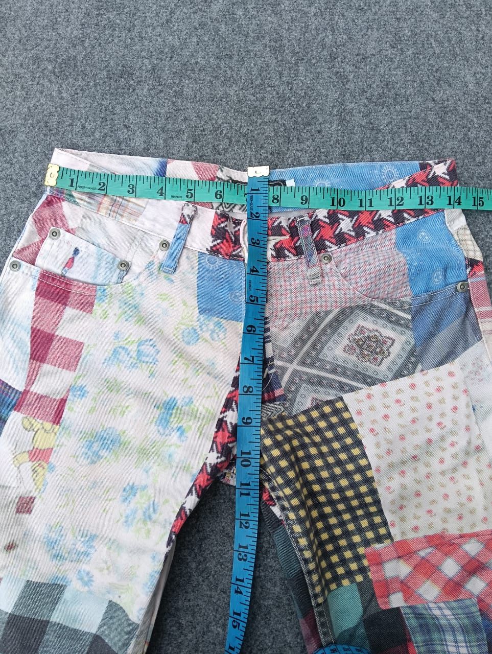 Japanese Brand Muchacha patchwork Flare pants - rare vintage style. Size 28" / US 6 / IT 42 - 5 Thumbnail