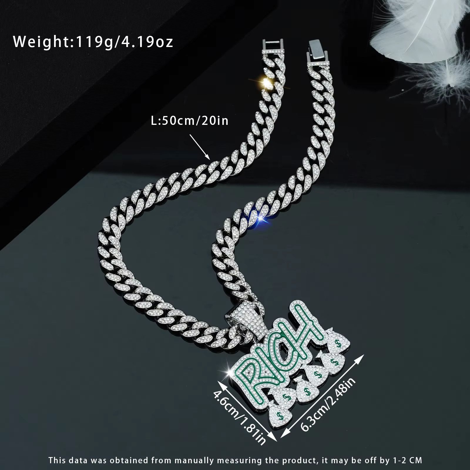 Jewelry Creative Money Bag RICH Pendant Necklace Size ONE SIZE - 3 Thumbnail