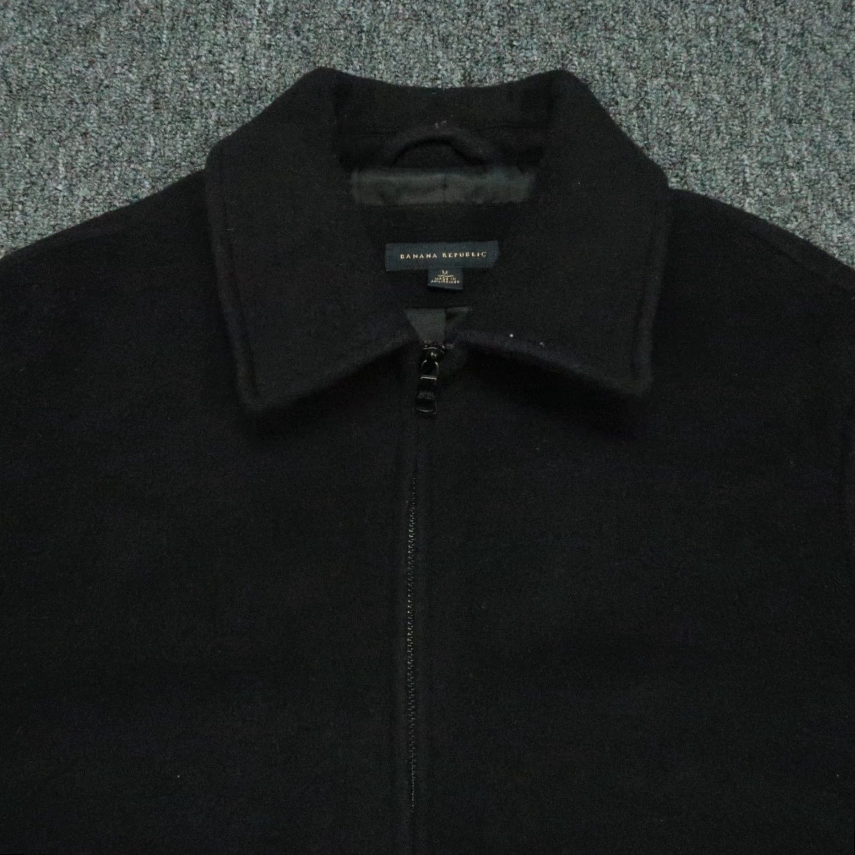 Banana Republic VINTAGE Banana Republic Jacket Mens M Black Wool Cashmere Full Zip Pockets Size US M / EU 48-50 / 2 - 2 Thumbnail