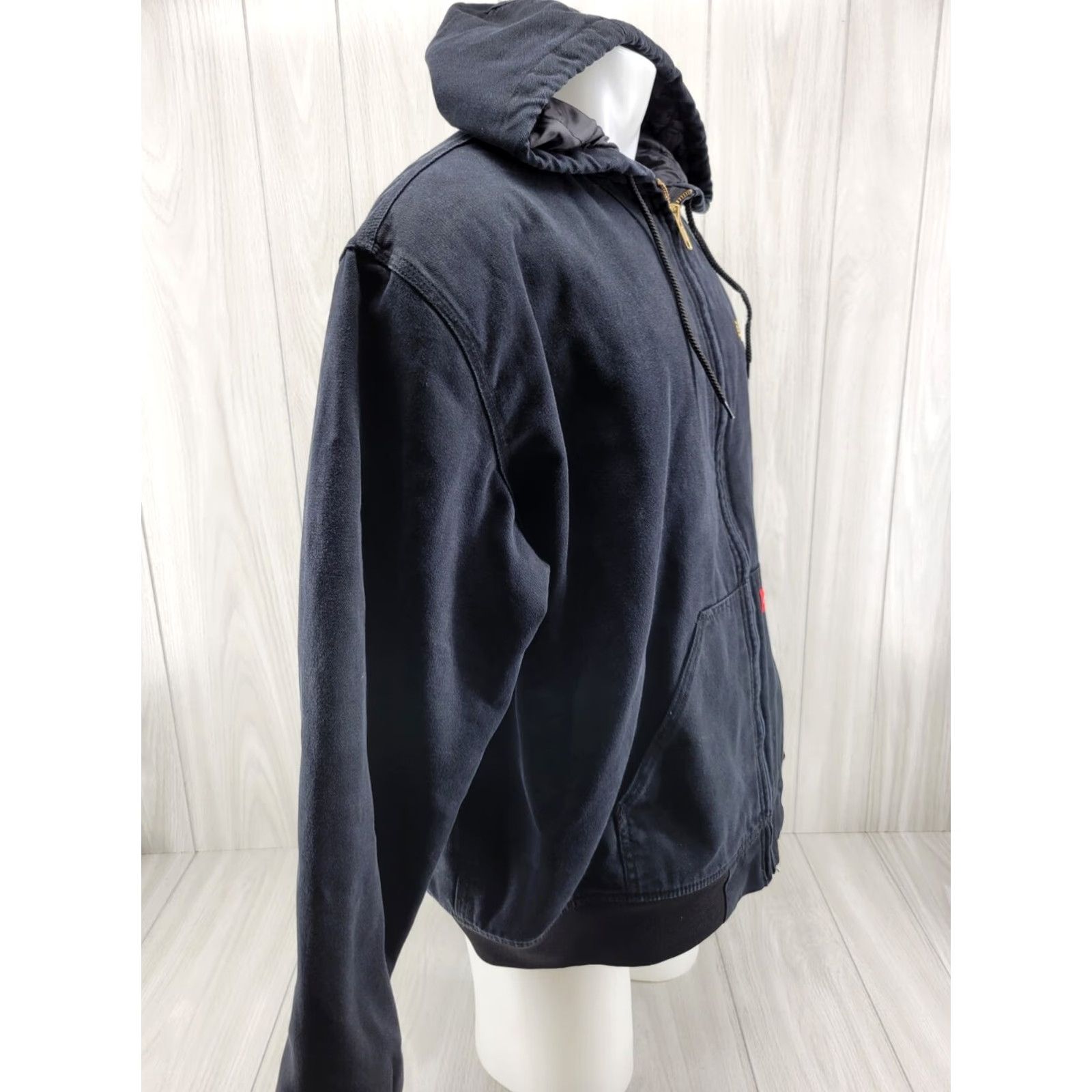 Dickies VINTAGE Dickies Jacket Canvas Hooded Quilted Lined Heavyweight 2XL Black Mens Regular Zip Short Size US XXL / EU 58 / 5 - 6 Thumbnail