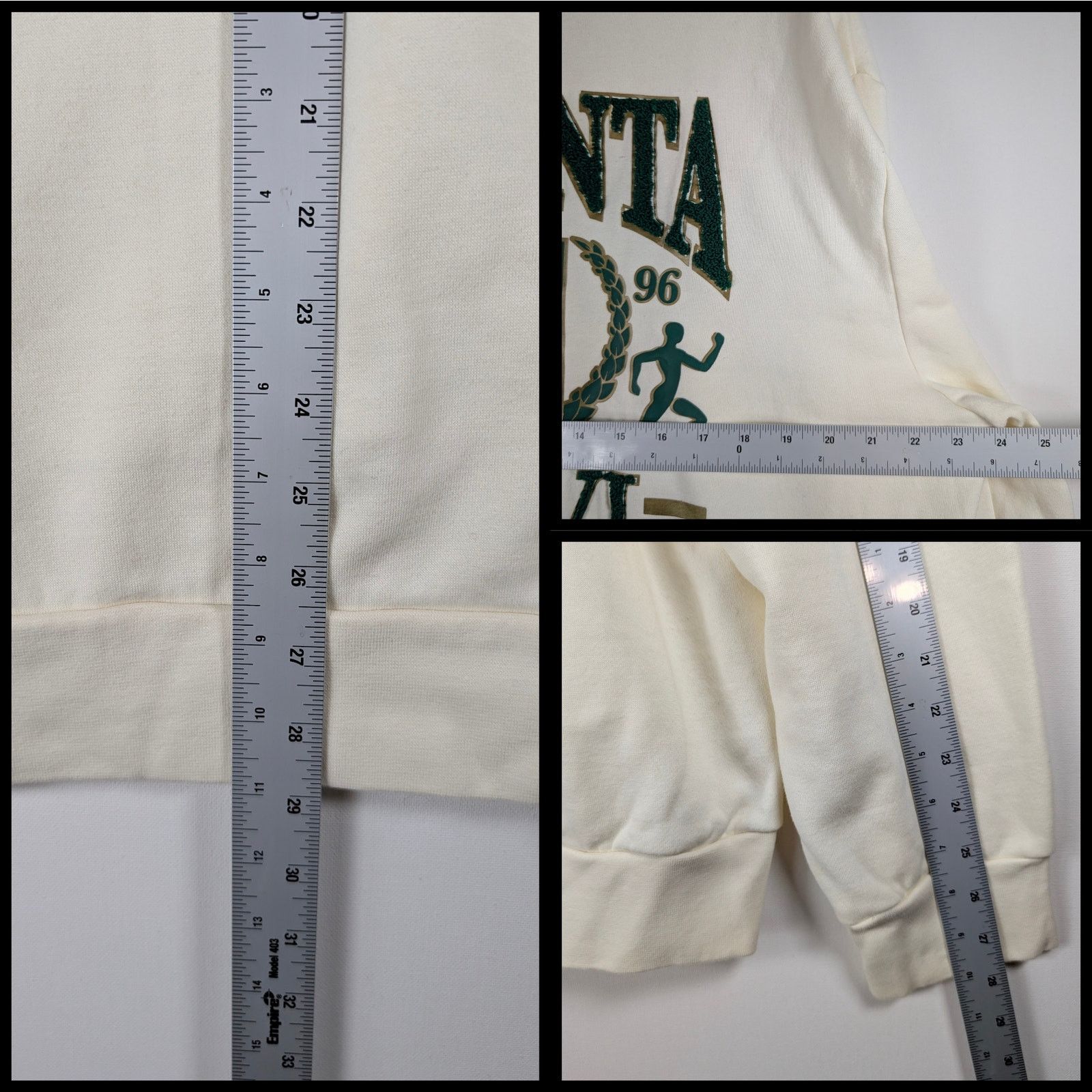 Unknown London Tillys Olympics Atlanta 1996 Cream Hoodie Sweatshirt Men XL Size US XL / EU 56 / 4 - 6 Thumbnail