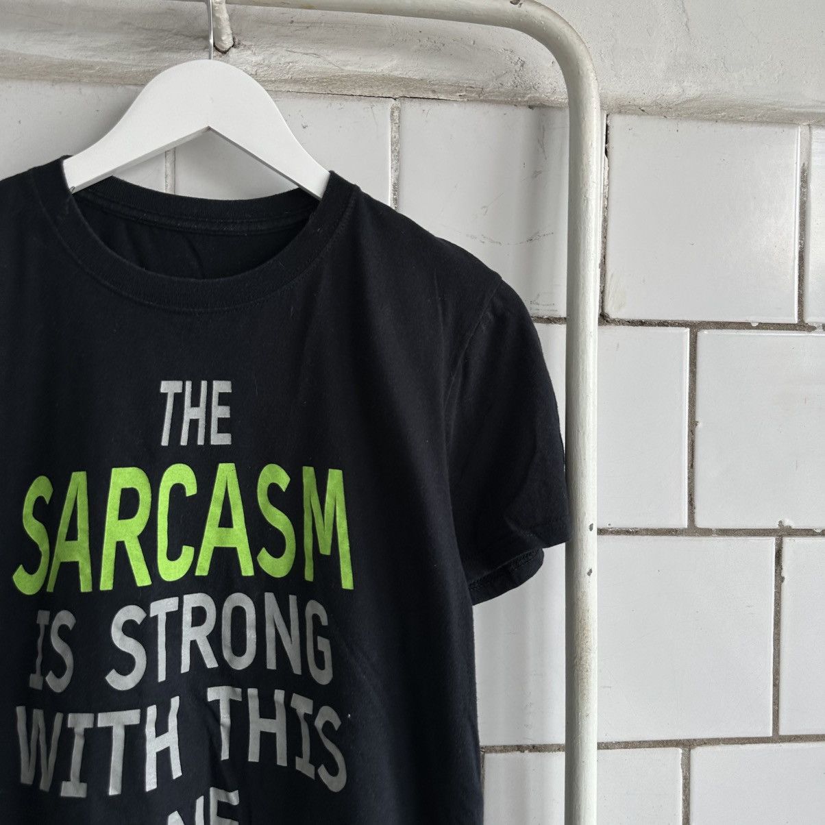 Japanese Brand VTG Japanese Style The Sarcasm Is Strong With This One Tee Size US XS / EU 42 / 0 - 3 Thumbnail