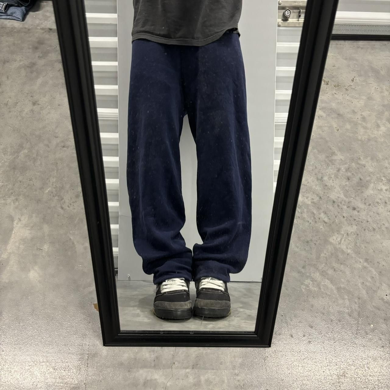 Japanese Brand × Vintage Crazy Vintage 90s Navy Blue Made In USA Essential Sweatpants! Size US 32 / EU 48 - 1 Thumbnail