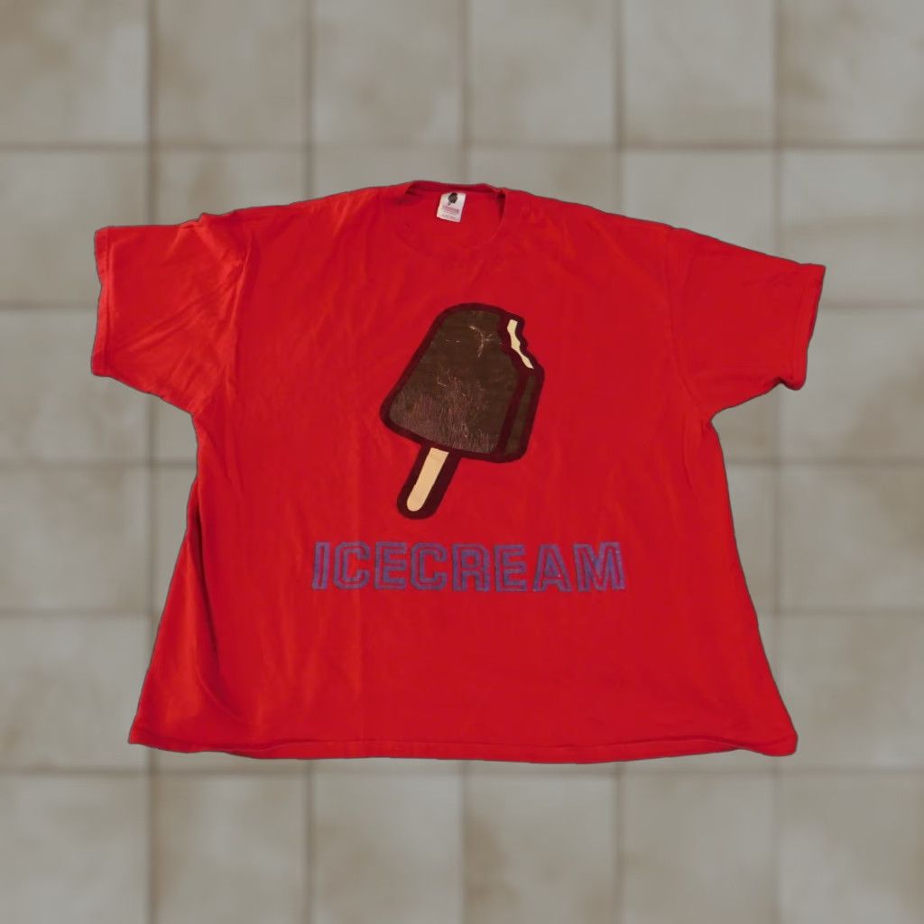 Billionaire Boys Club Icecream Shirt Mens 2XL Red Graphic Print Crew Neck Short Sleeve Cotton USA