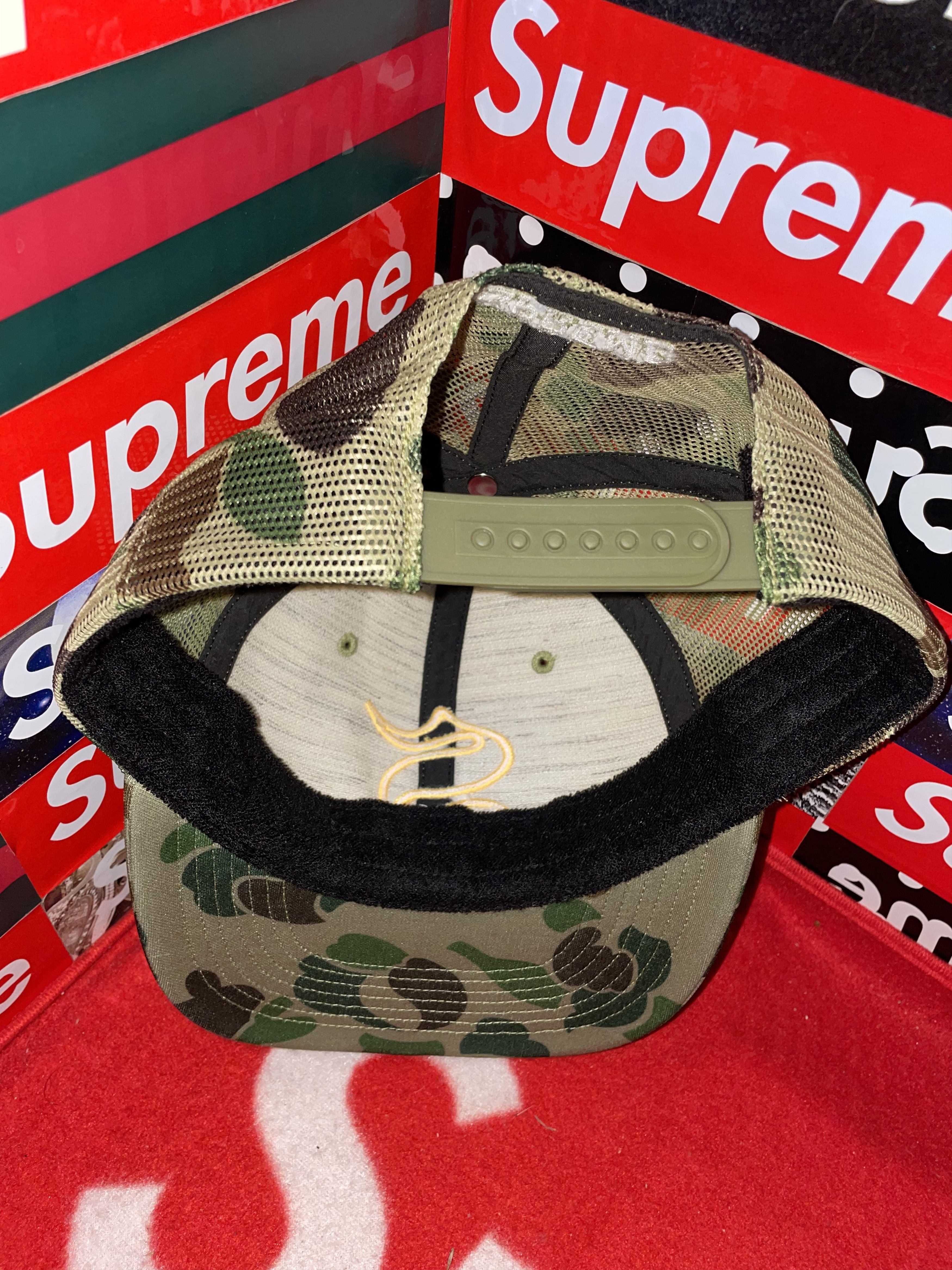 Supreme Supreme Contrast S Mesh Back 6-Panel Cap Olive FW25 NEW Size ONE SIZE - 6 Thumbnail