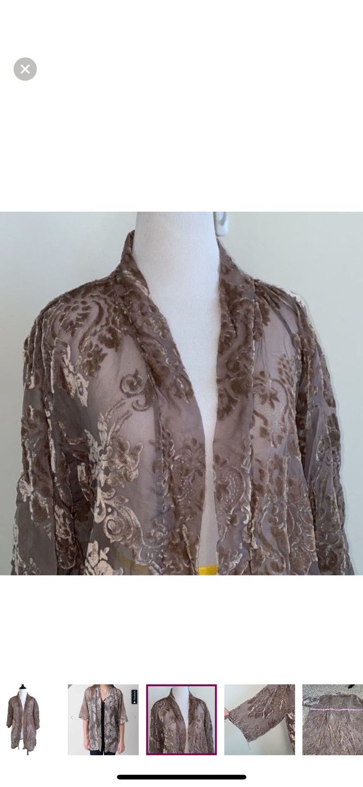 BKE BKE‎ boutique women’s medium velvet cardigan Size M / US 6-8 / IT 42-44 - 2 Thumbnail