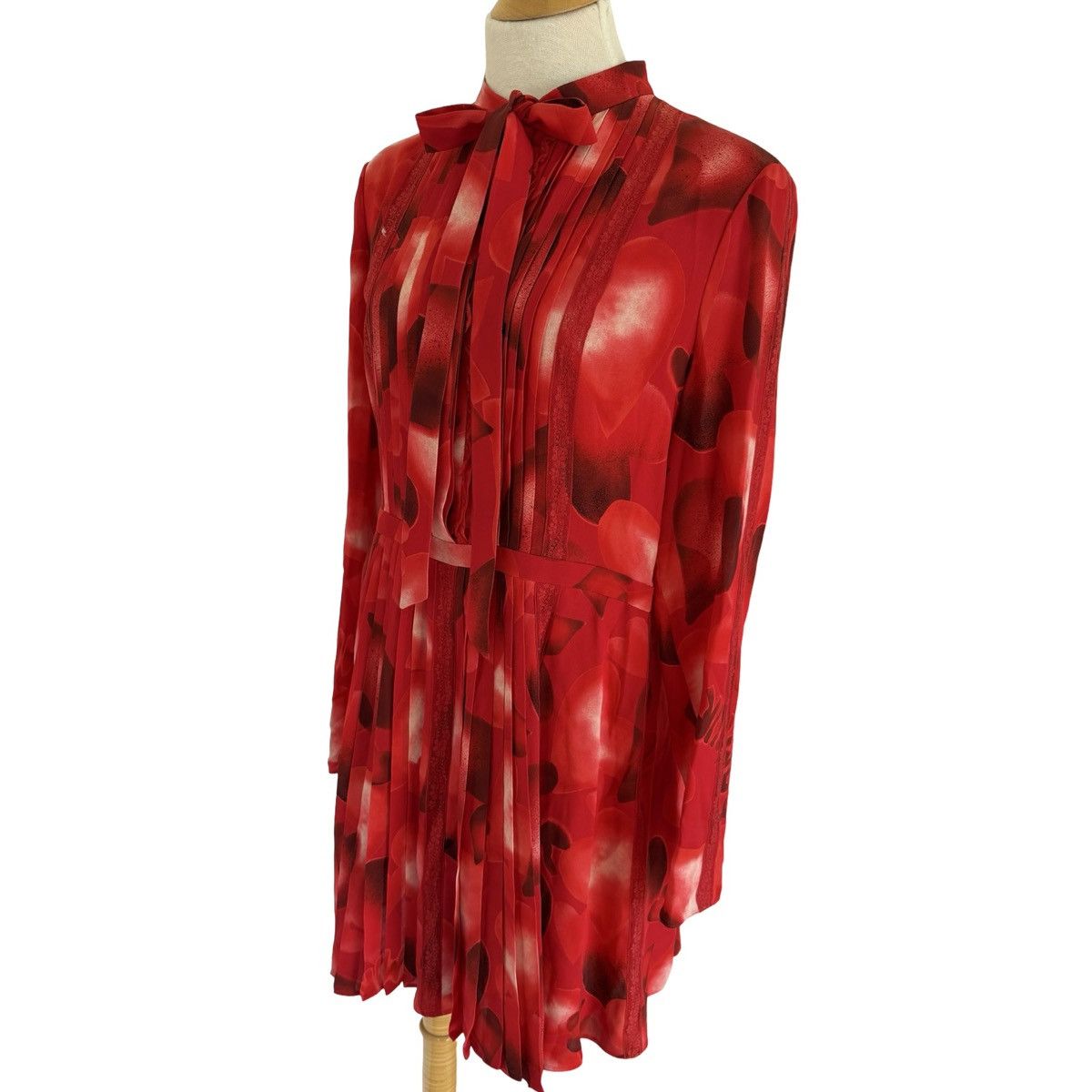 Valentino Valentino Red Silk Floral Dress - Pre-Fall 2015 Size L / US 10 / IT 46 - 2 Thumbnail