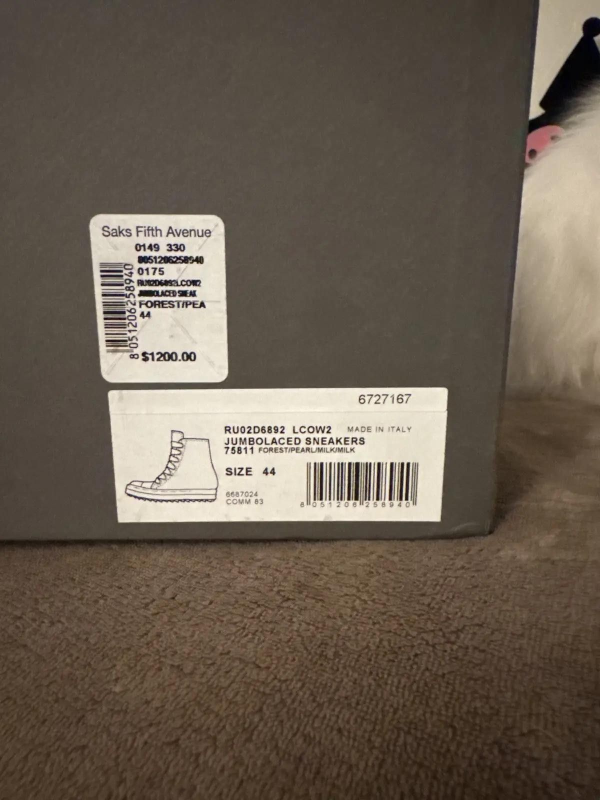 Rick Owens Rick Owen’s Jumbo Laced Hi-Top Sneakers Size US 11 / EU 44 - 11 Thumbnail