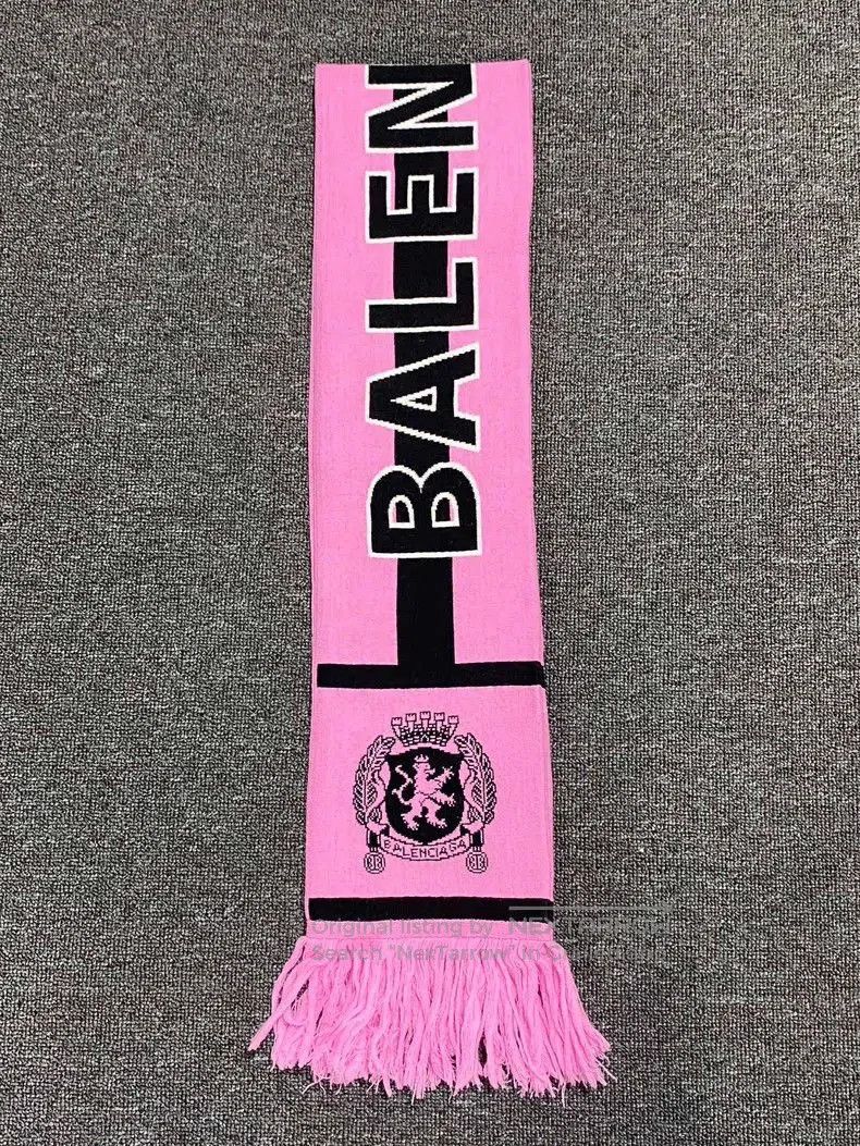 Balenciaga Balenciaga Pink Cashmere Blend Logo Scarf. Size ONE SIZE - 3 Thumbnail