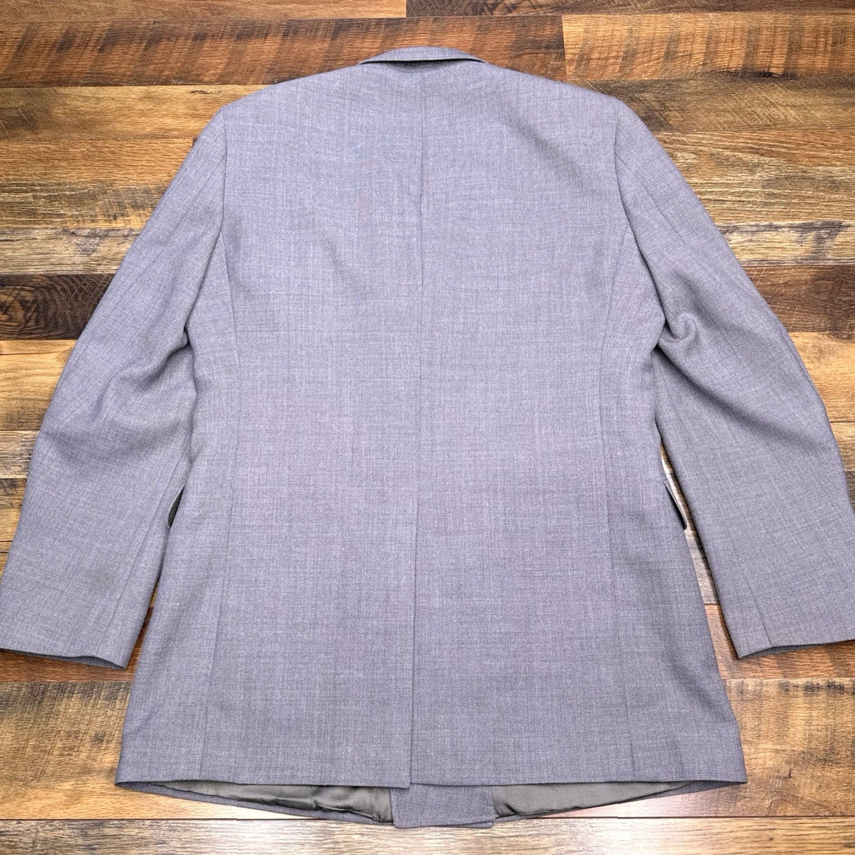 Stafford VINTAGE Stafford Double Breasted Blazer 42 Long Gray Wool Sport Coat Size 42R - 2 Thumbnail