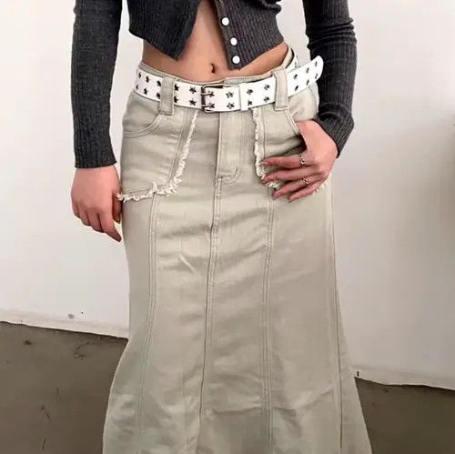 Japanese Brand × Vintage Punk Grunge Studded Star Hollow Metal Leather Belt Size ONE SIZE - 4 Thumbnail