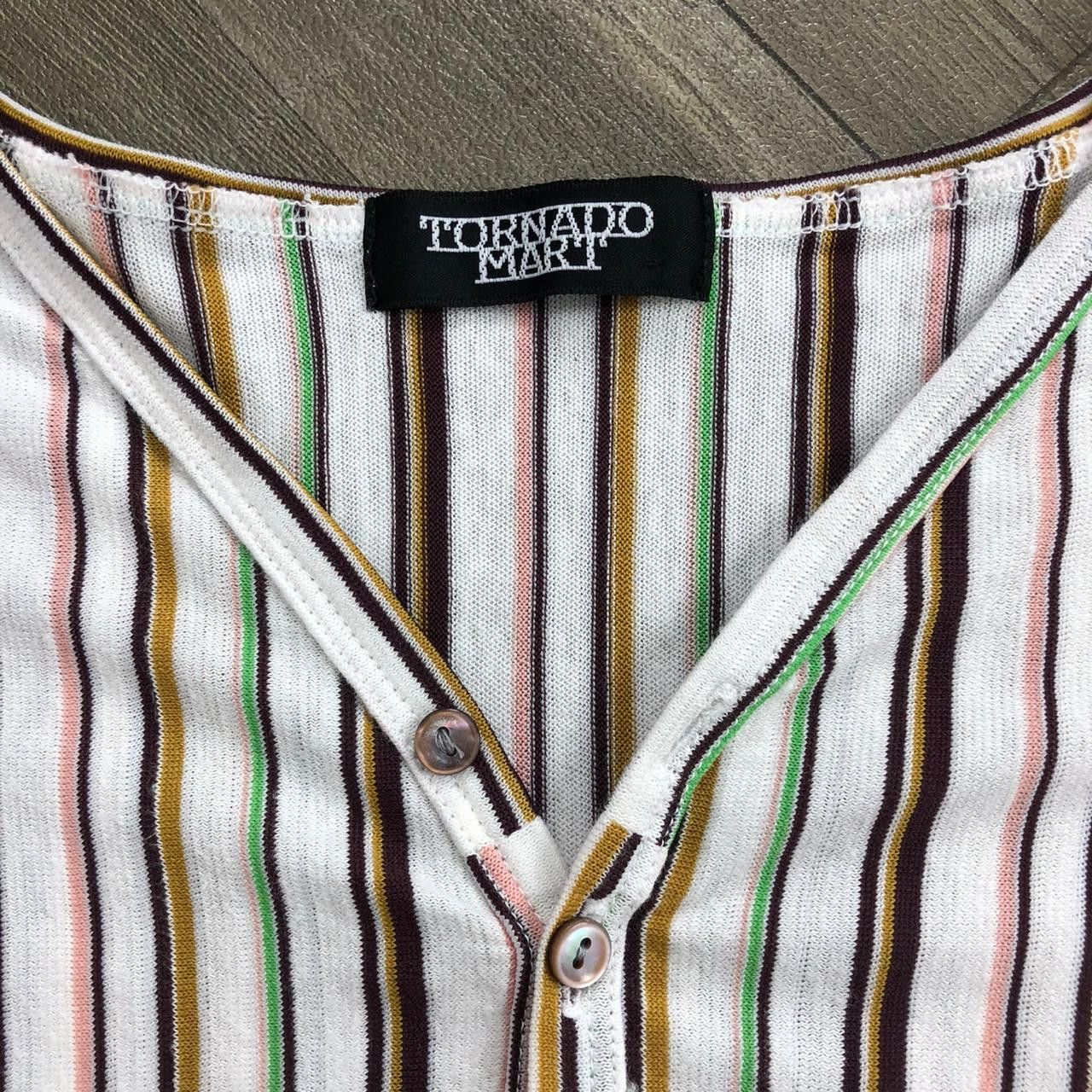 Tornado Mart Tornado Mart Stripe Half Button Shirt Size US S / EU 44-46 / 1 - 6 Thumbnail