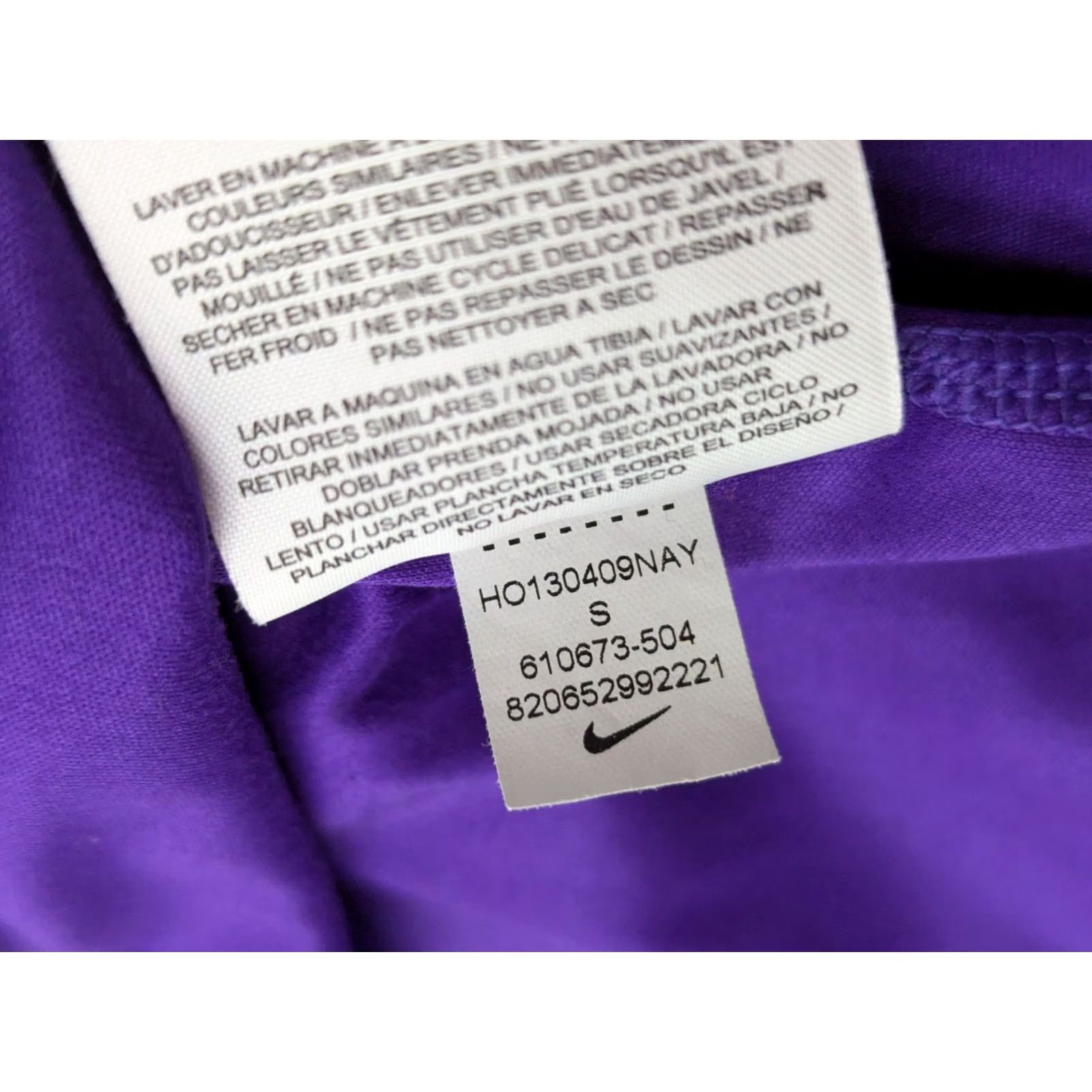 Nike Nike Miler Running Shirt Womens Small Purple Black Dri-Fit Size S / US 4 / IT 40 - 6 Thumbnail