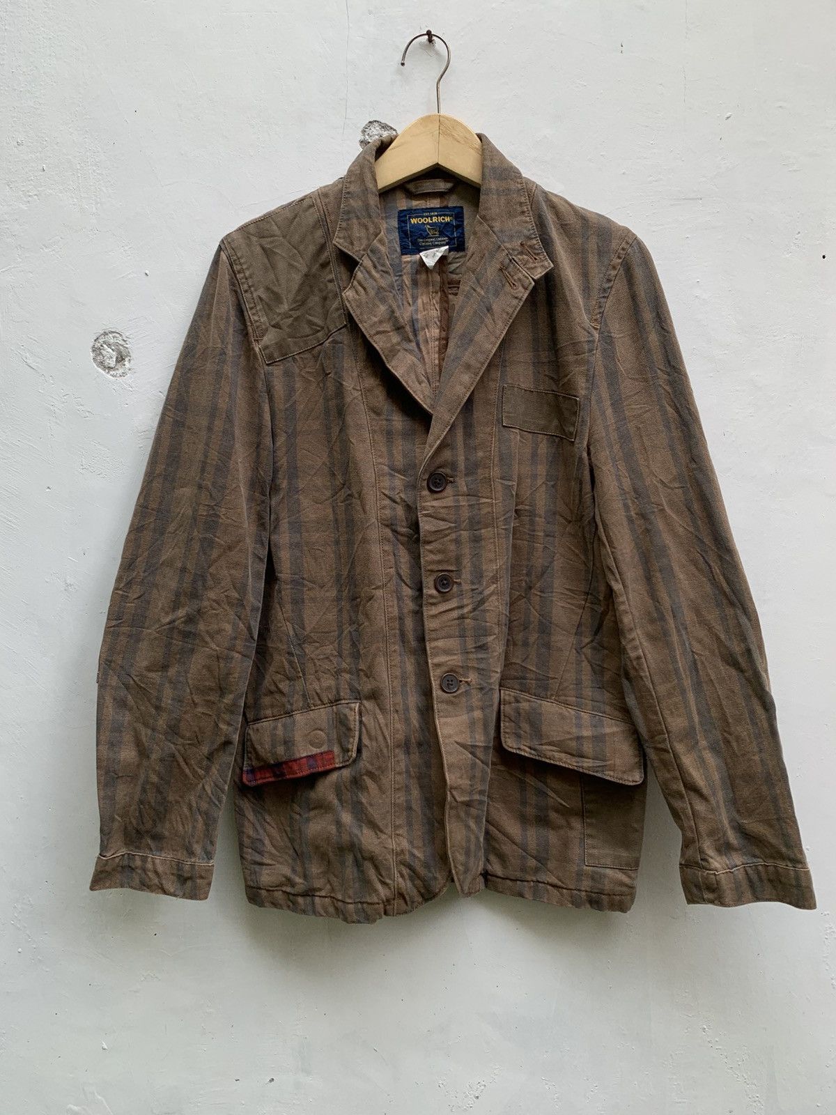 Vintage Woolrich checkered patcwork blazer jacket