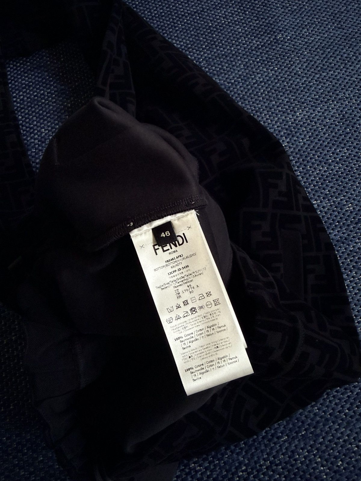 Fendi FW21 Black Monogram Zucca Pants Size US 31 - 9 Thumbnail