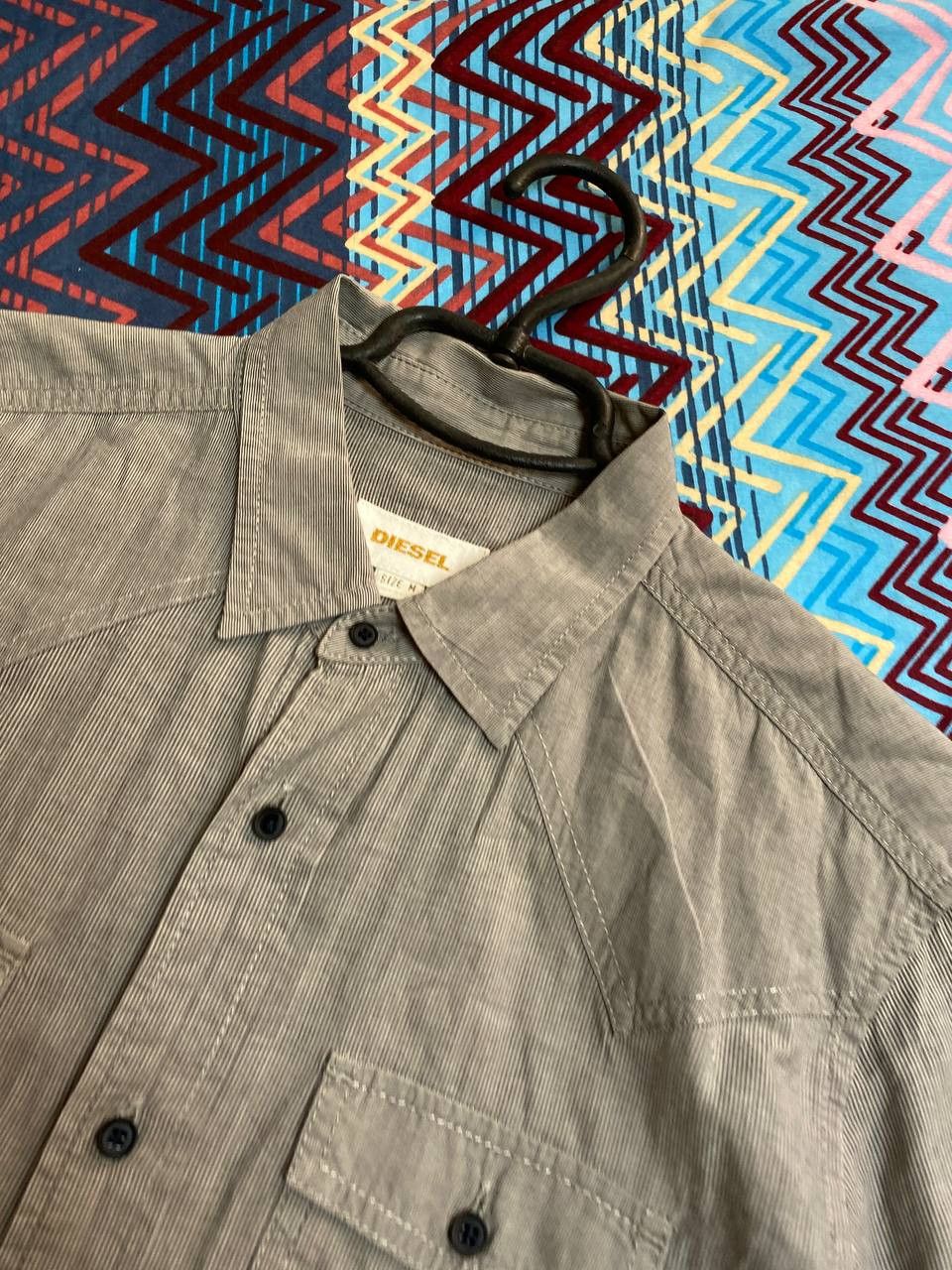 Diesel Vintage Y2K shirt striped Diesel size M luxury streetwear Size US M / EU 48-50 / 2 - 2 Thumbnail